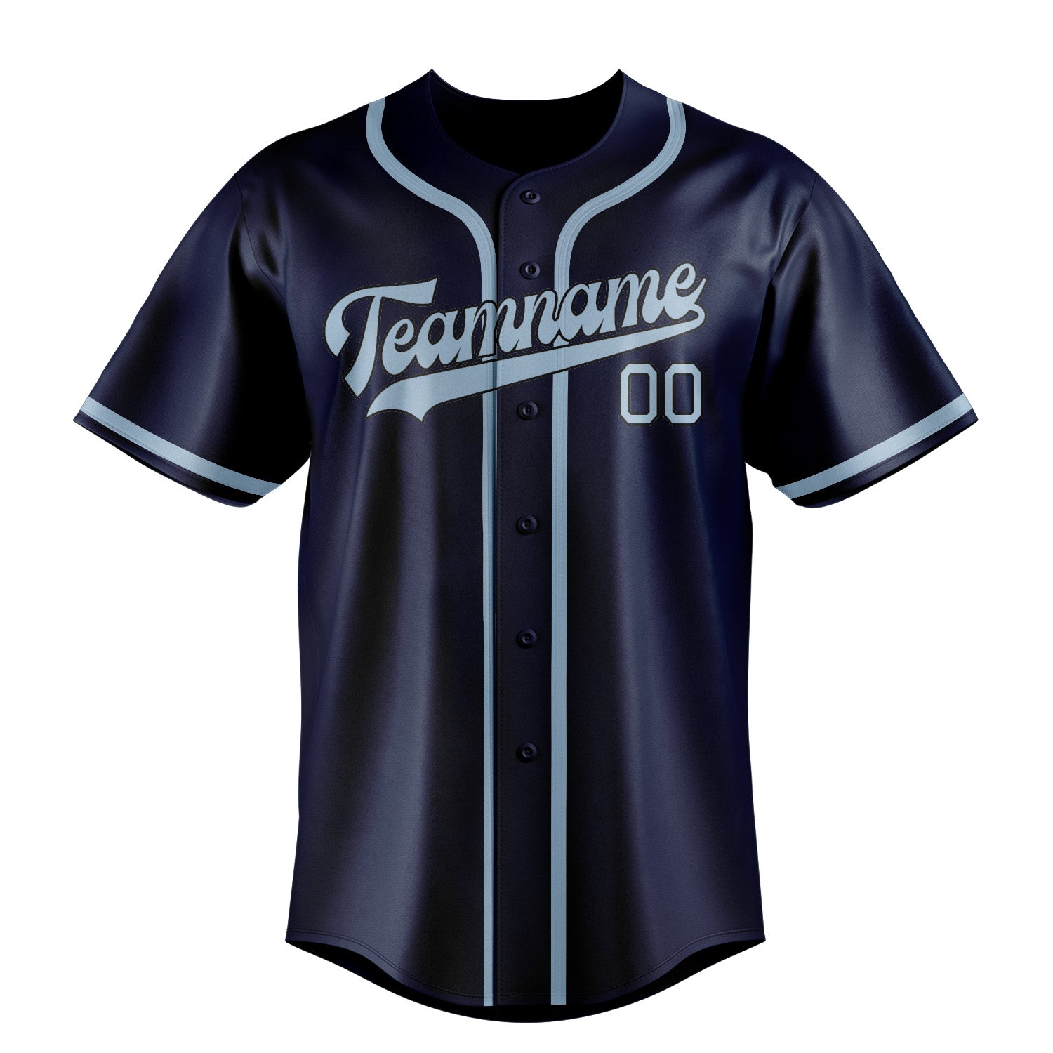 Custom Blue Light Blue Baseball Jersey