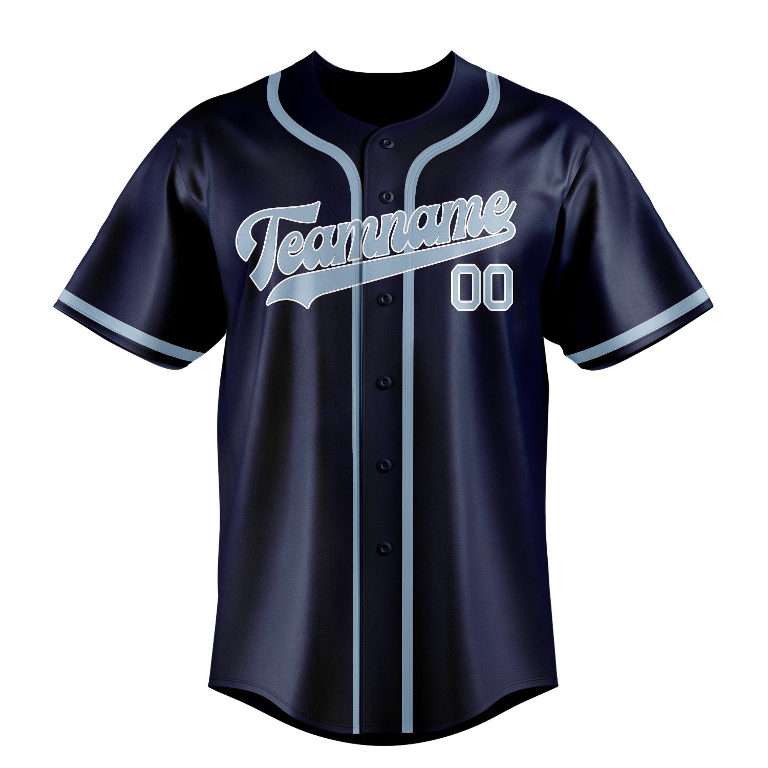 Custom Blue Light Blue Baseball Jersey