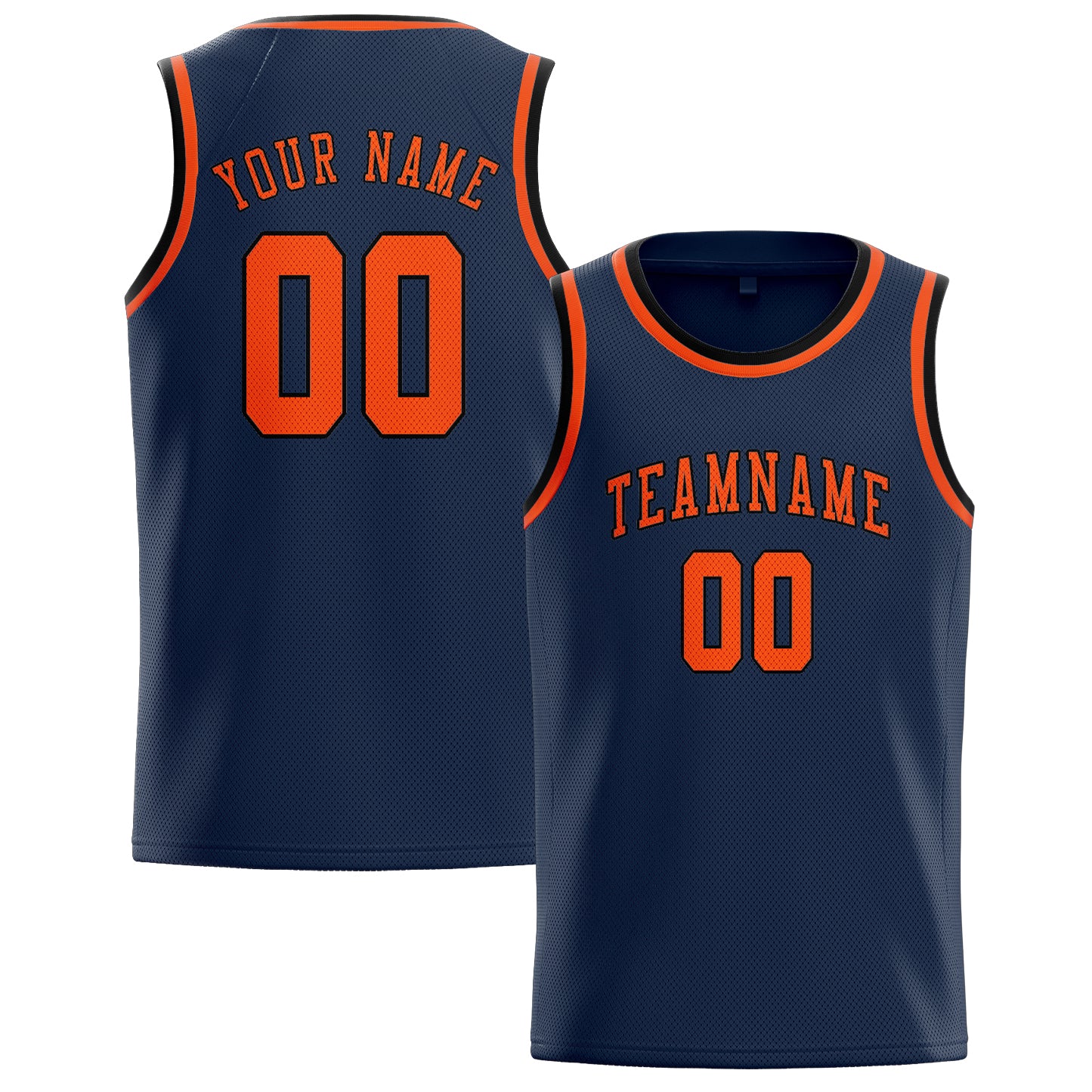 Custom Blue Orange Red Basketball Jersey