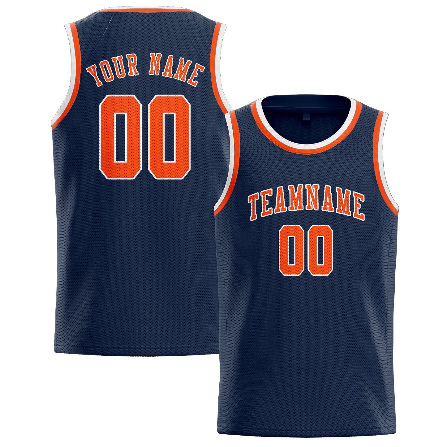 Custom Blue Orange Red Basketball Jersey