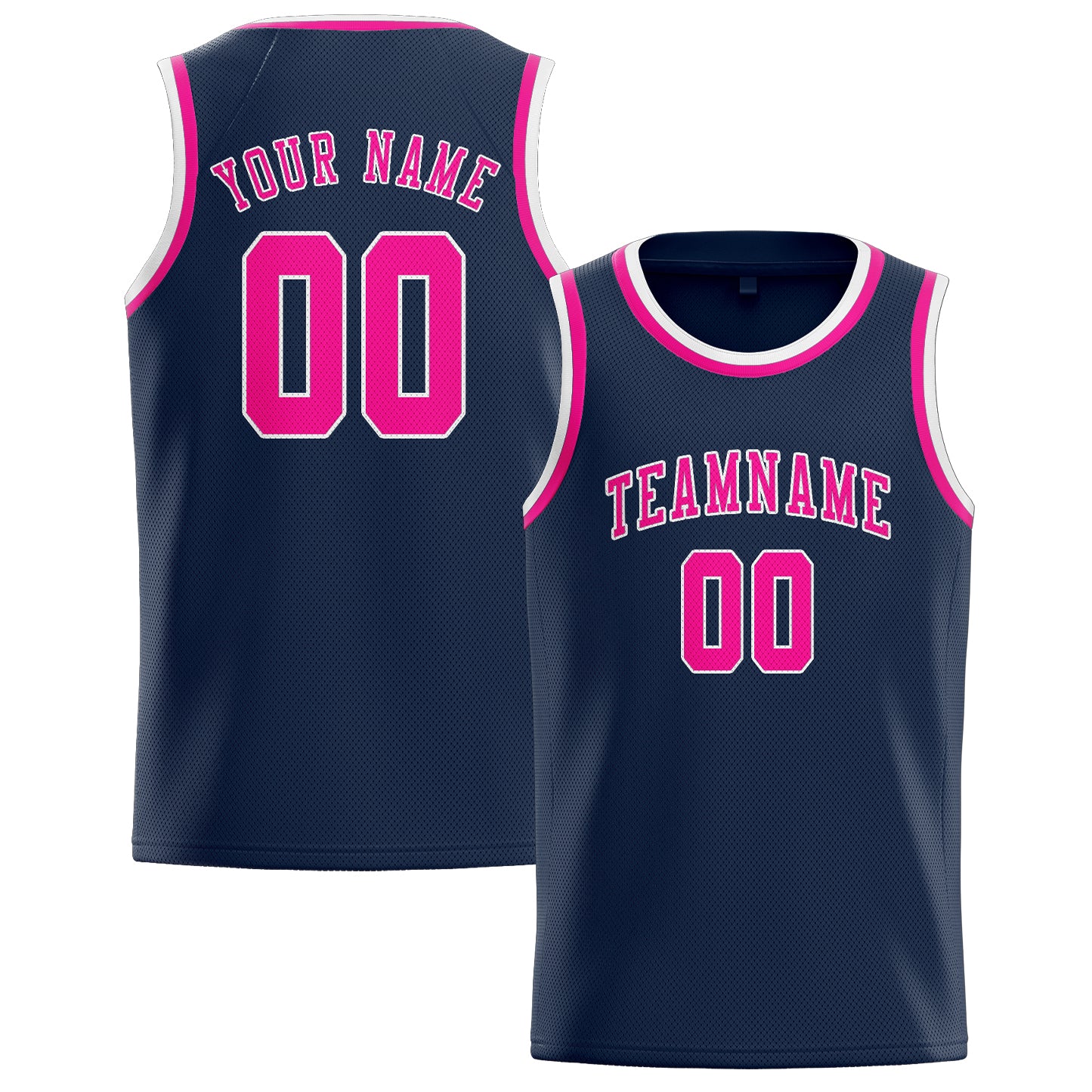 Custom Blue Pink Basketball Jersey