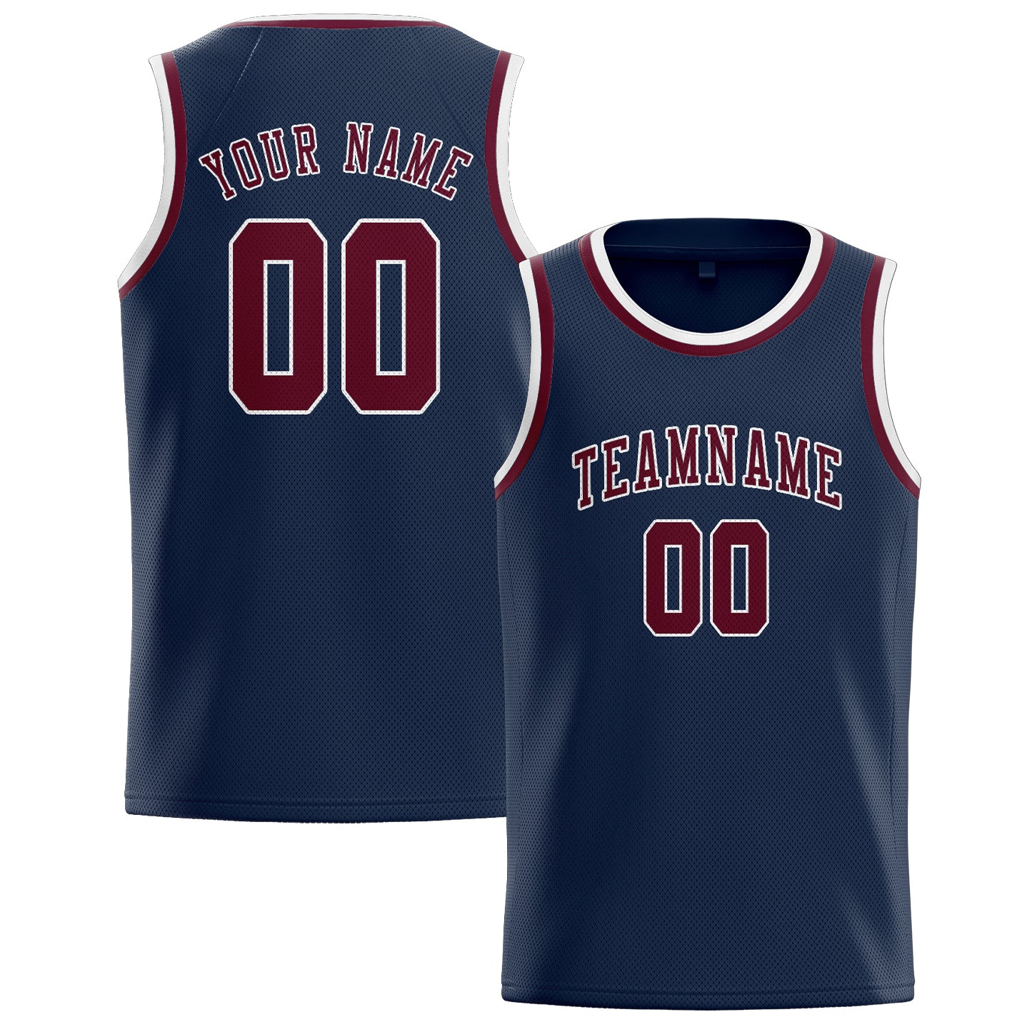 Custom Blue Crimson Red Basketball Jersey