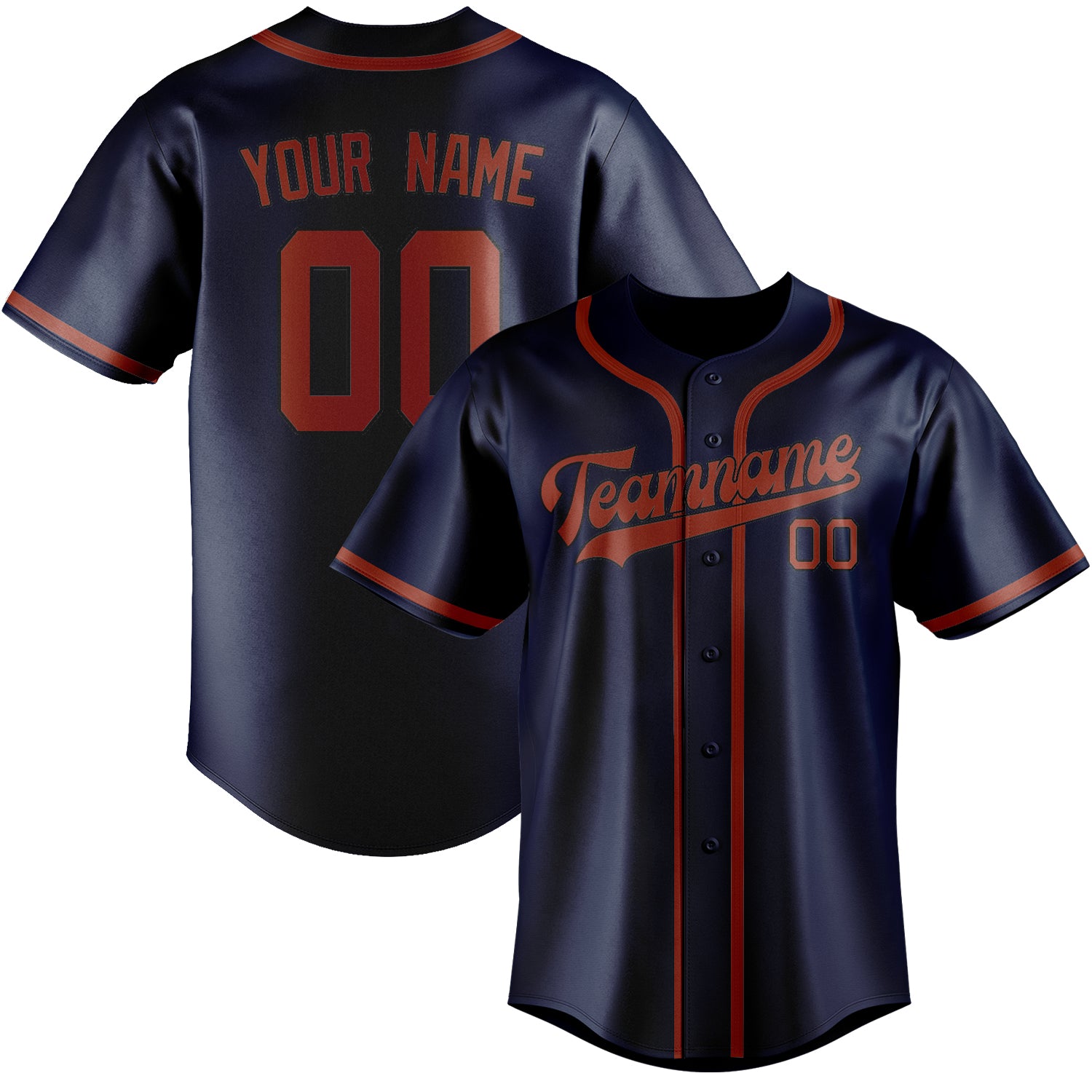 Custom Blue Coral Red Baseball Jersey