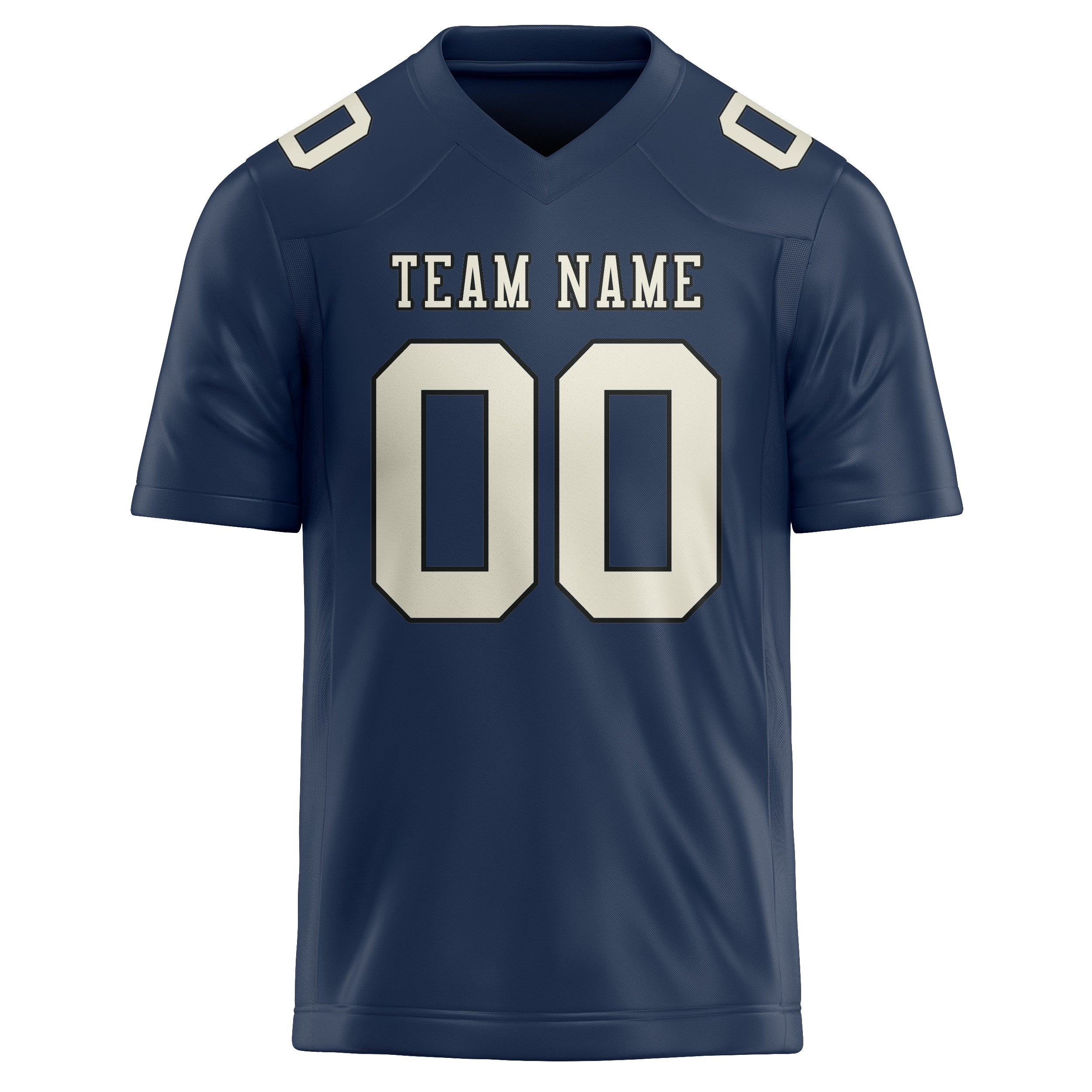 Custom Blue Cream Football Jersey