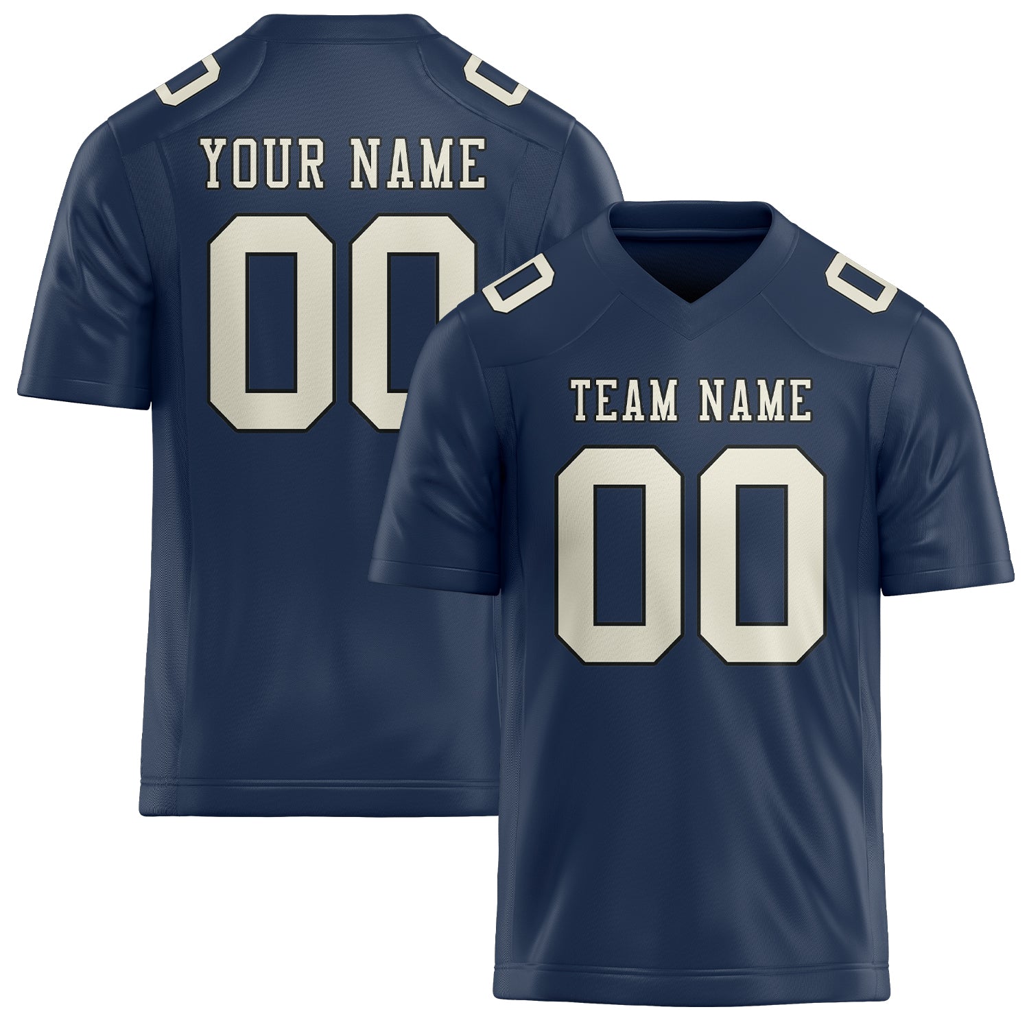 Custom Blue Cream Football Jersey
