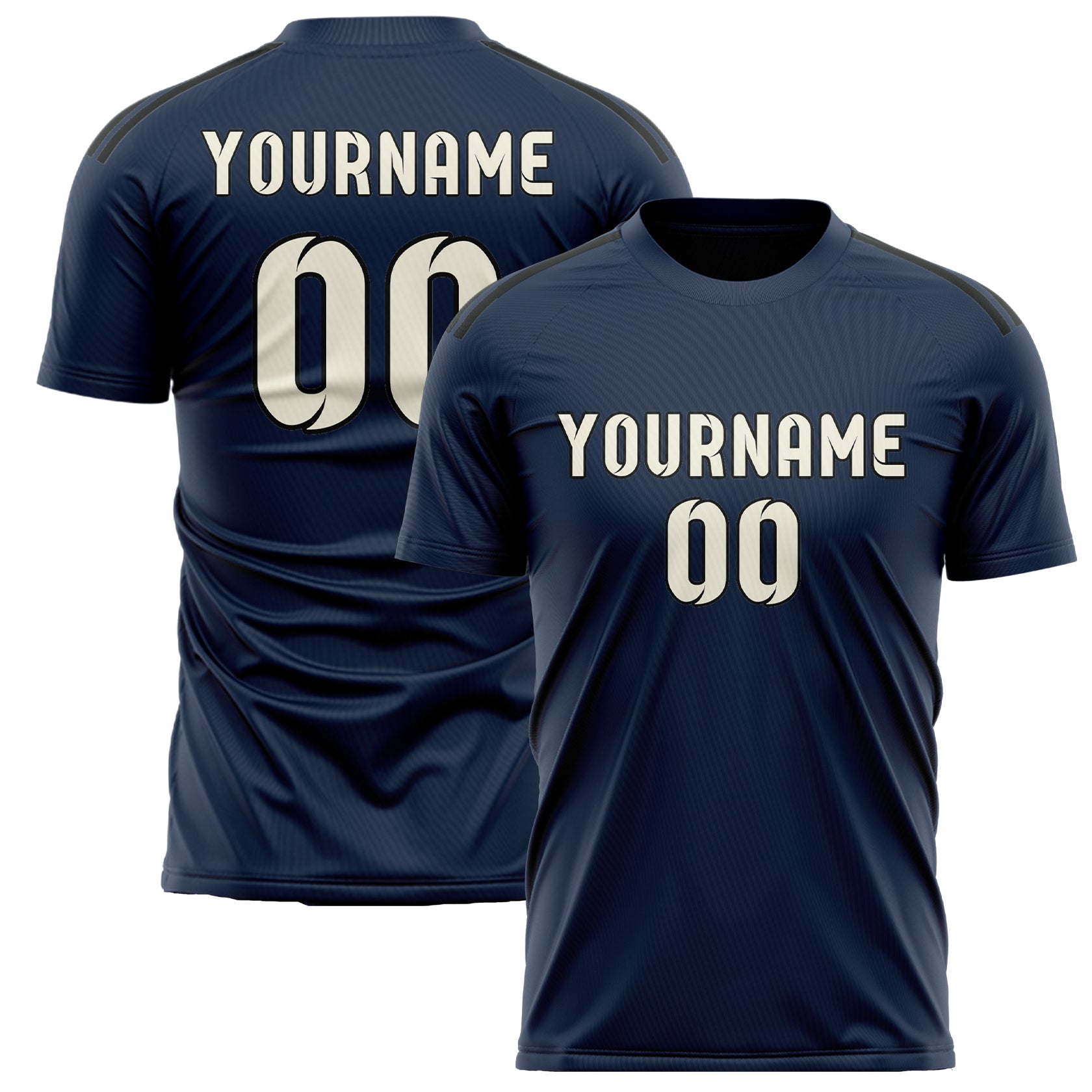 Custom Blue Cream Soccer Jersey