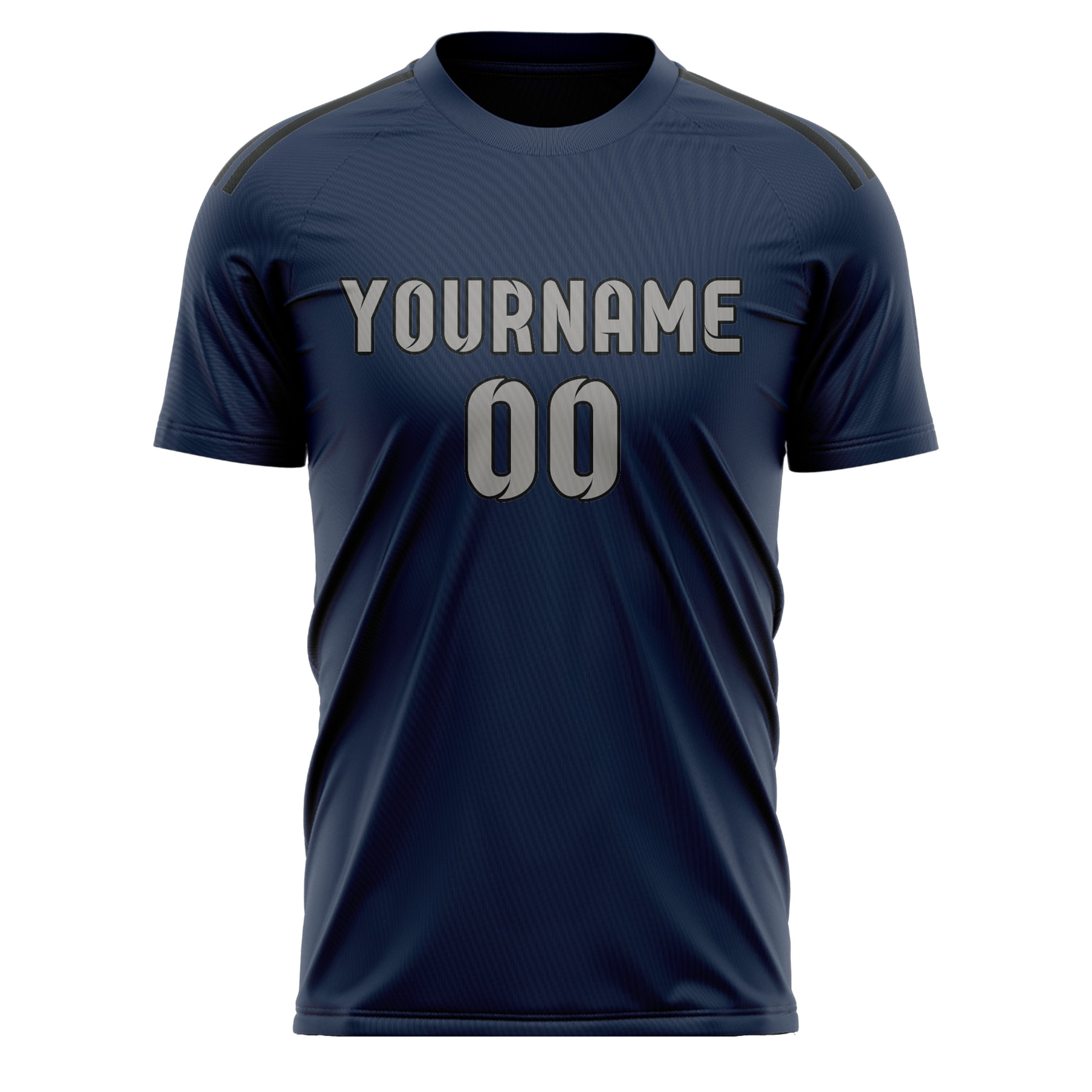Custom Blue Gray Soccer Jersey