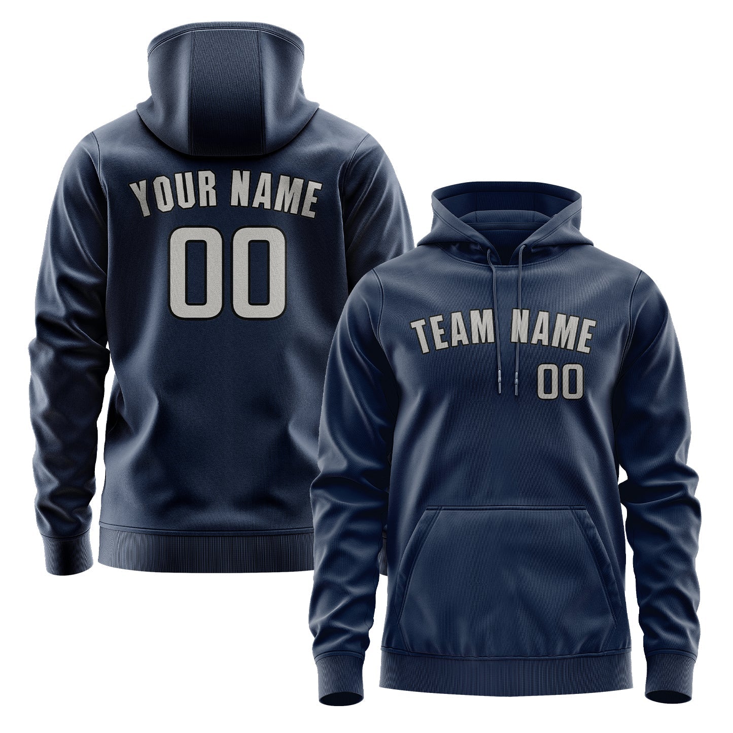 Custom Blue Gray Hoodie