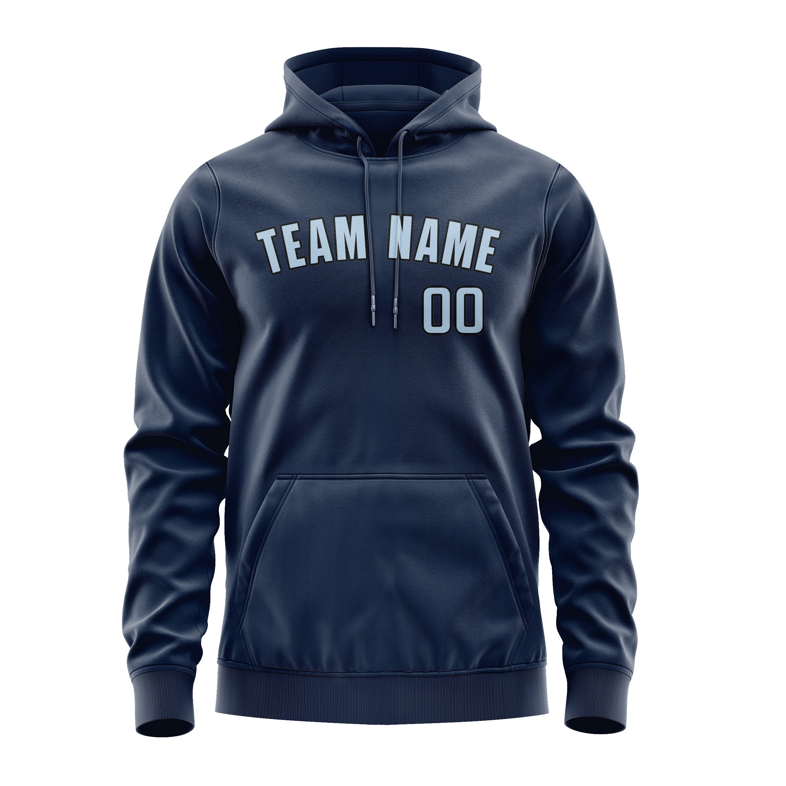 Custom Blue Light Blue Hoodie