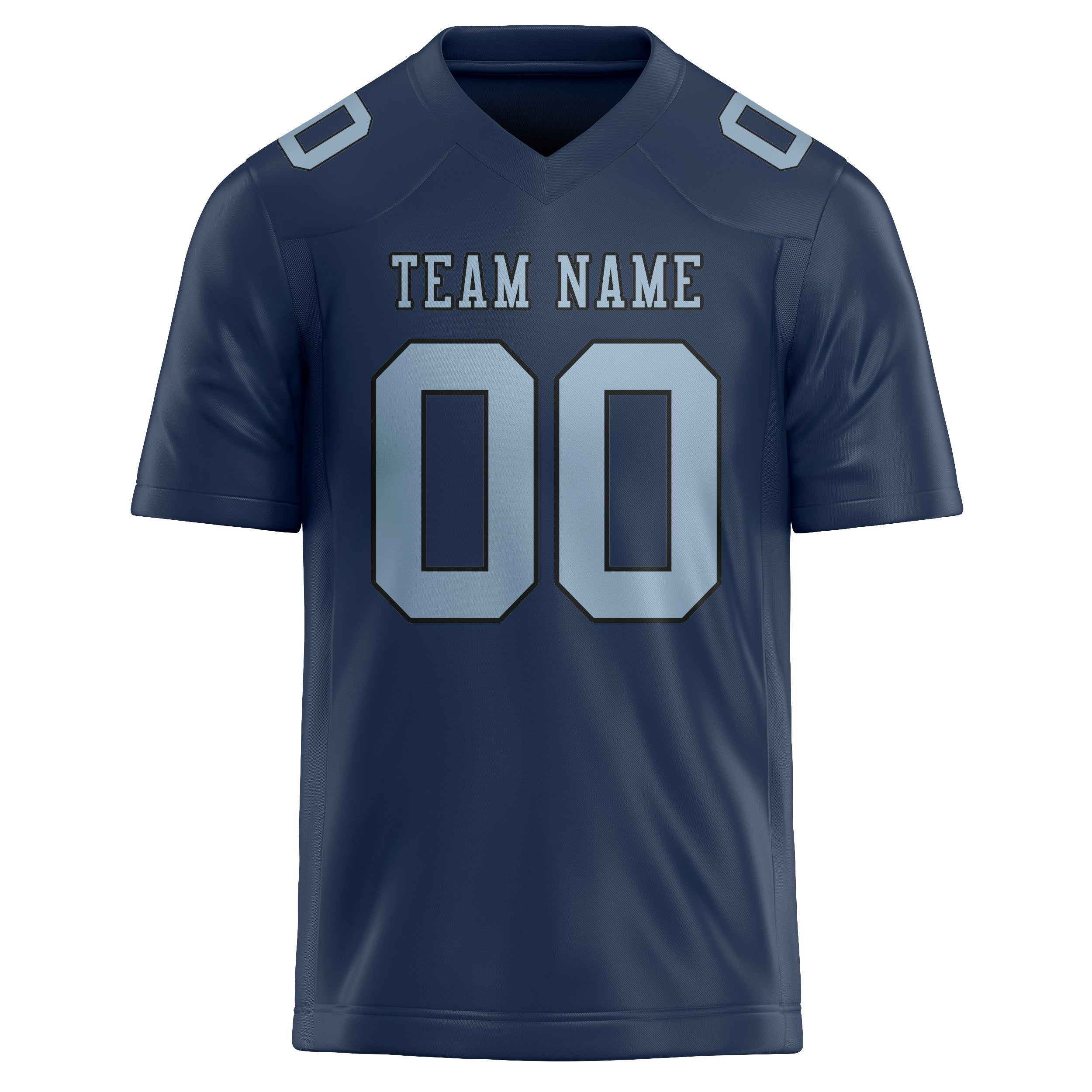 Custom Blue Light Blue Football Jersey