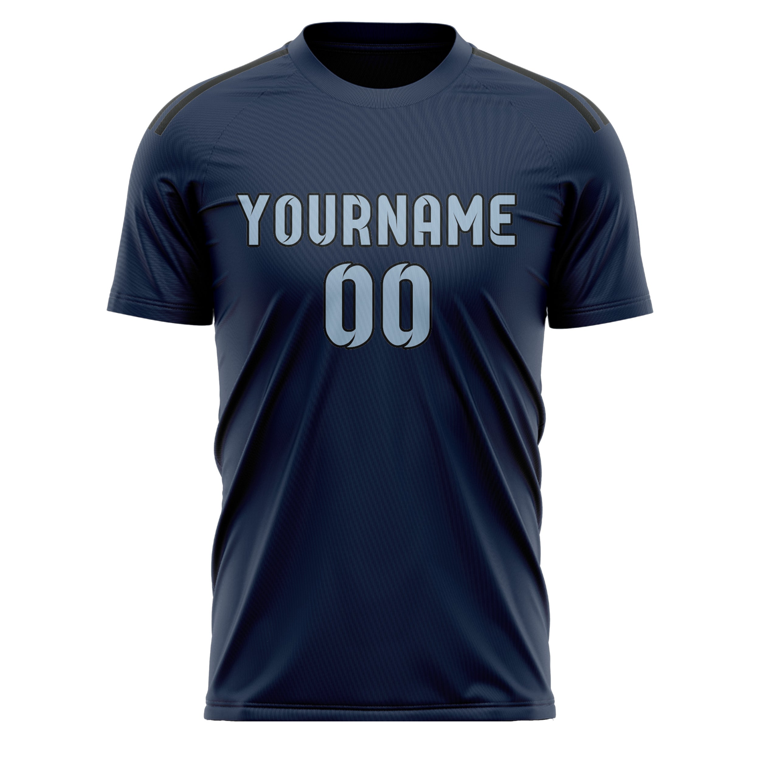 Custom Blue Light Blue Soccer Jersey
