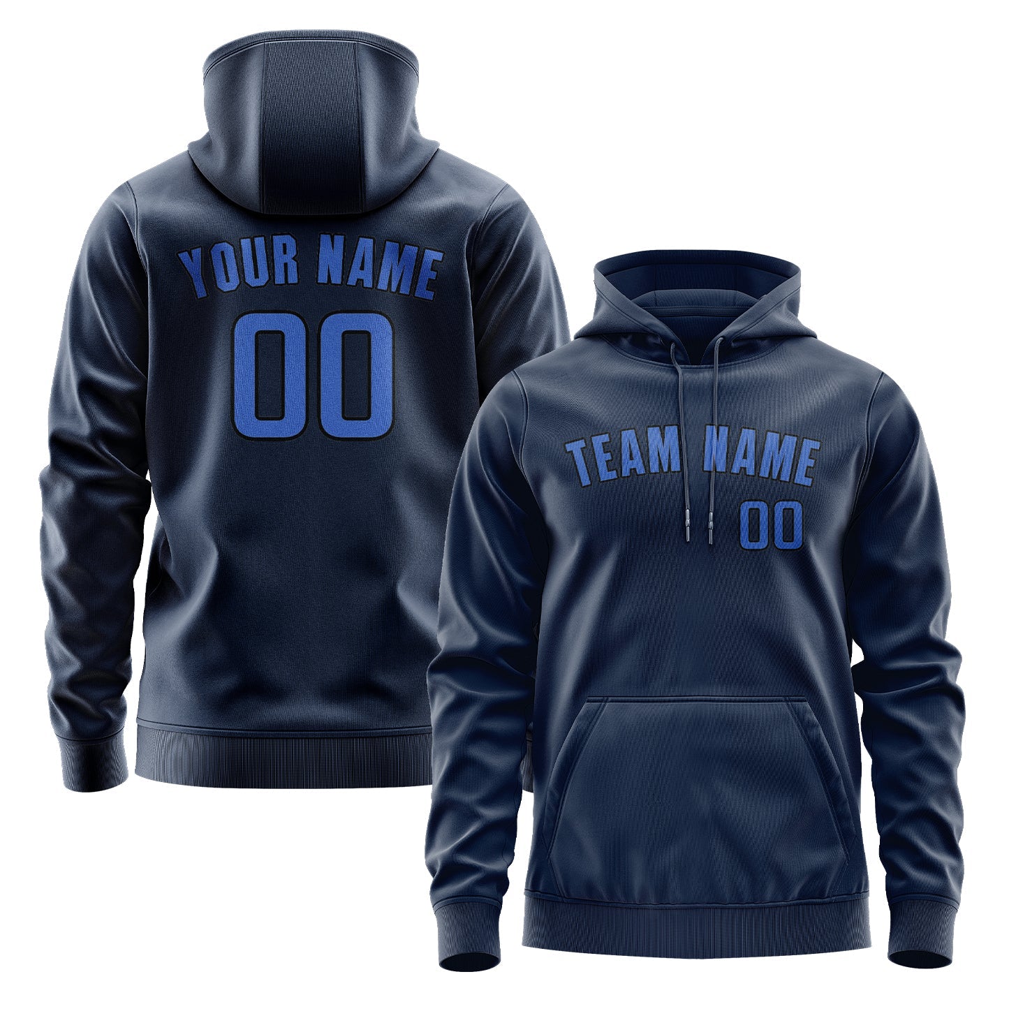 Custom Blue Sky Blue Hoodie