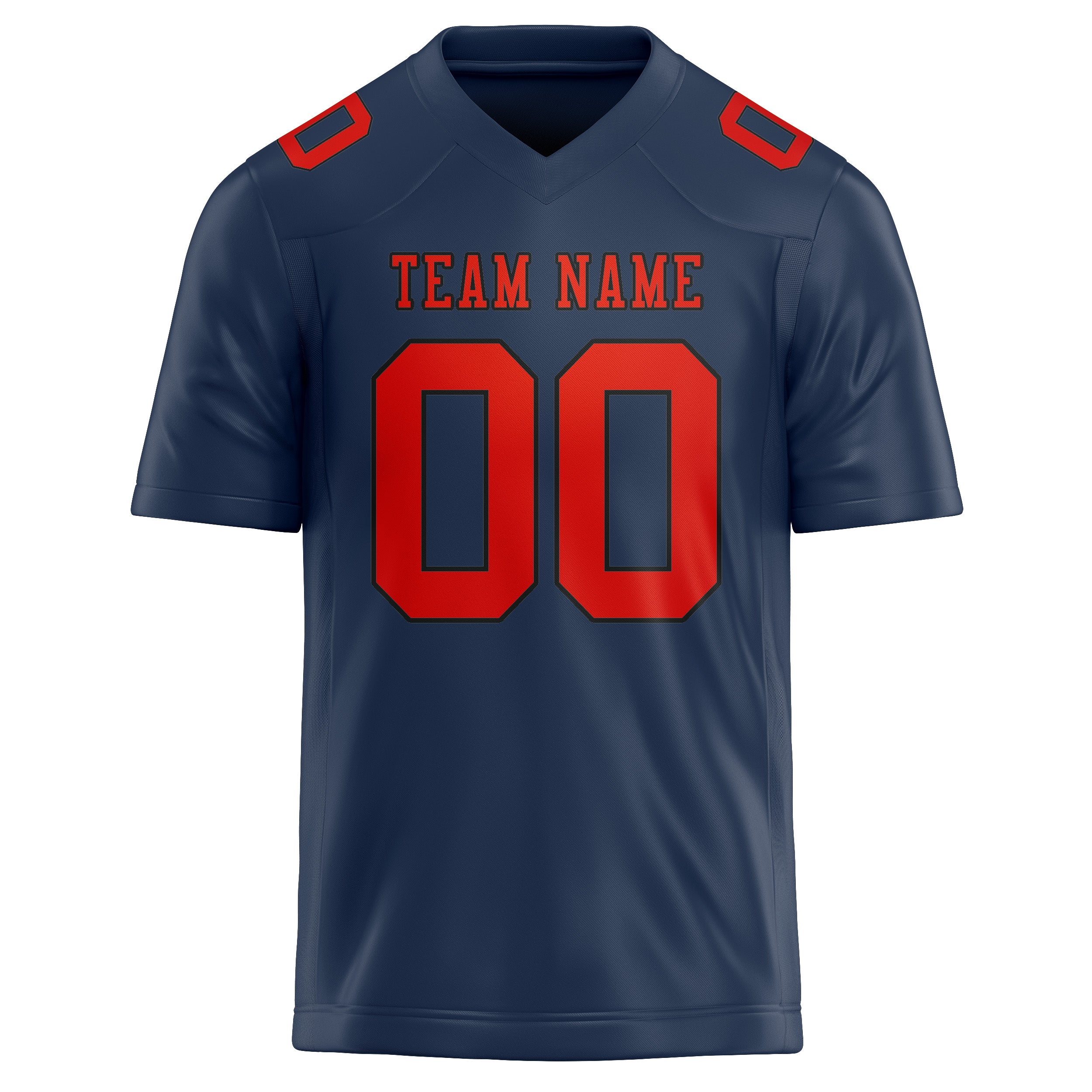 Custom Blue Orange Red Football Jersey