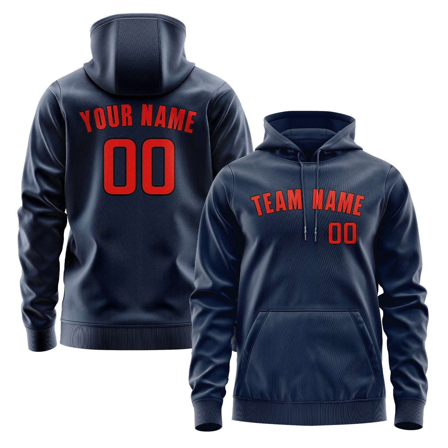 Custom Blue Orange Red Hoodie