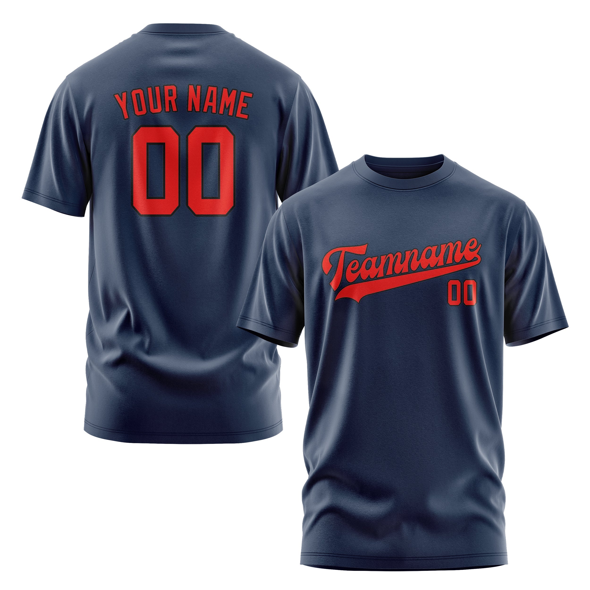 Custom Blue Orange Red T-Shirt