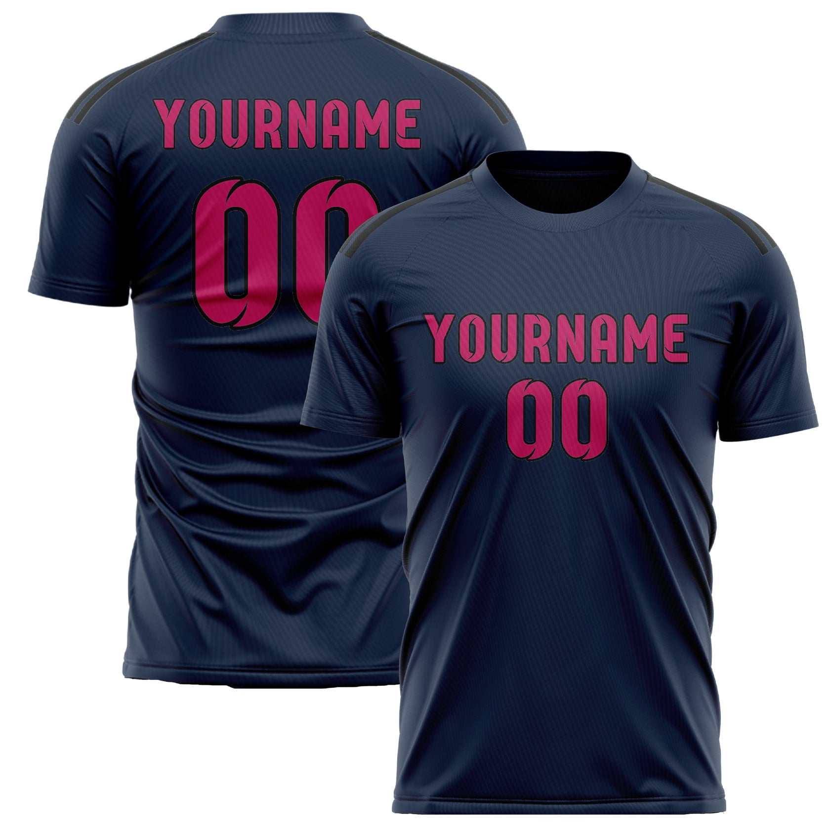 Custom Blue Pink Soccer Jersey