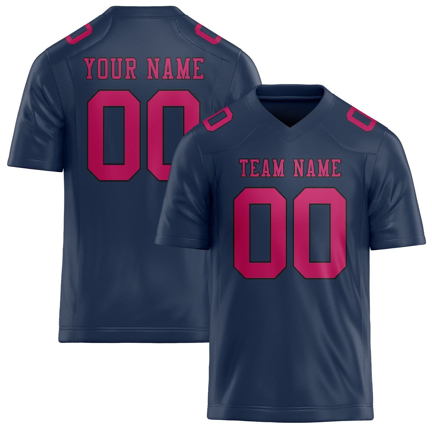 Custom Blue Pink Football Jersey