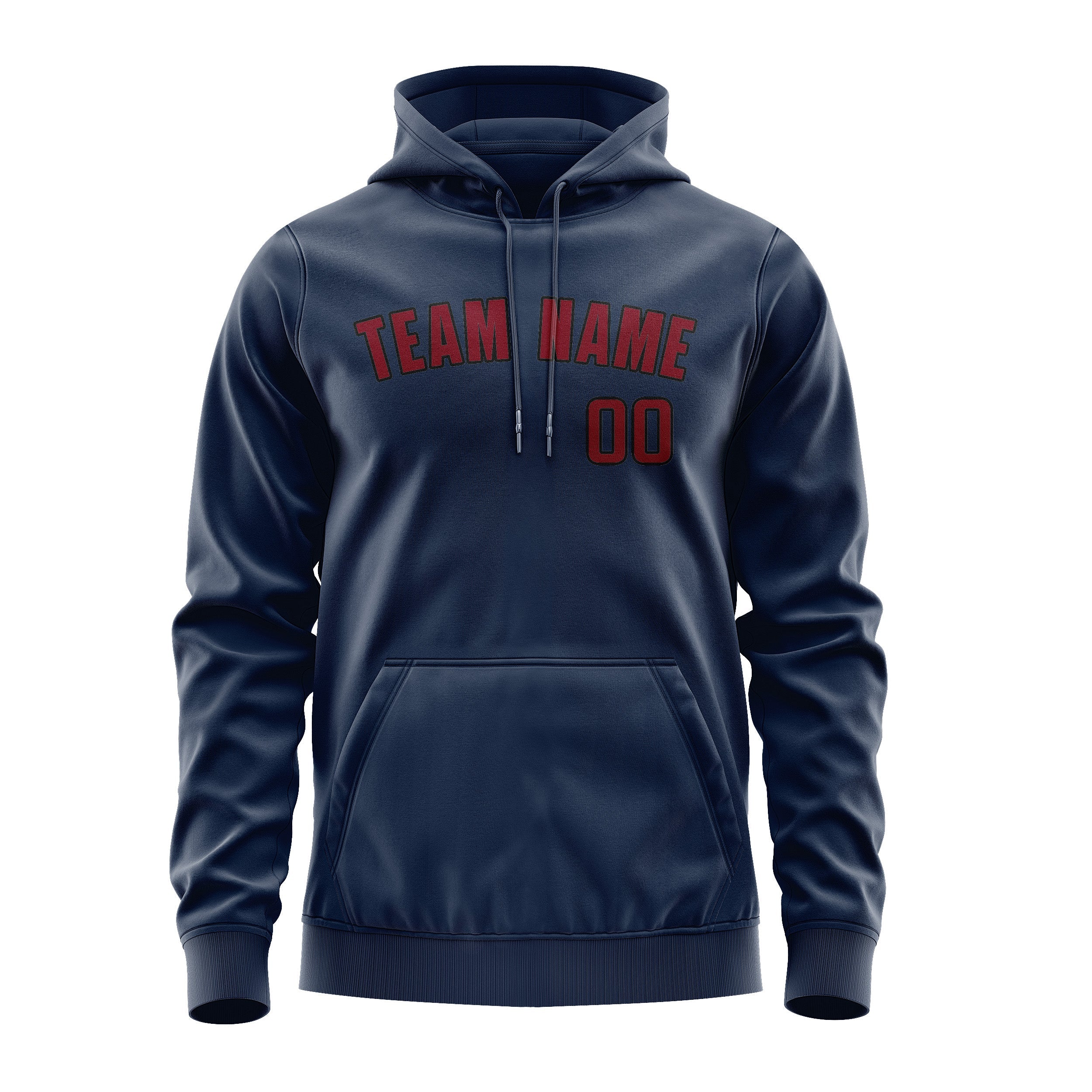 Custom Blue Crimson Red Hoodie