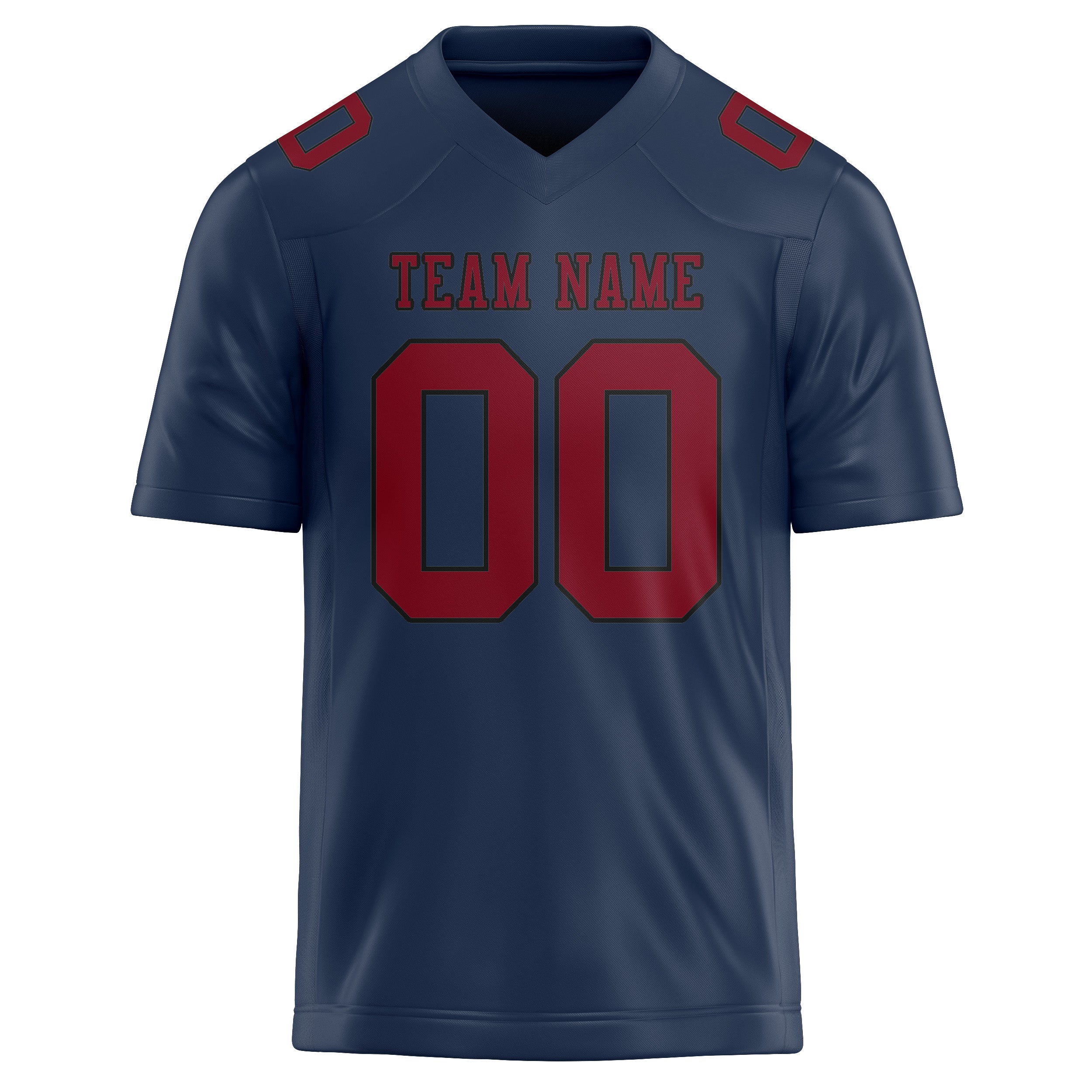 Custom Blue Crimson Red Football Jersey