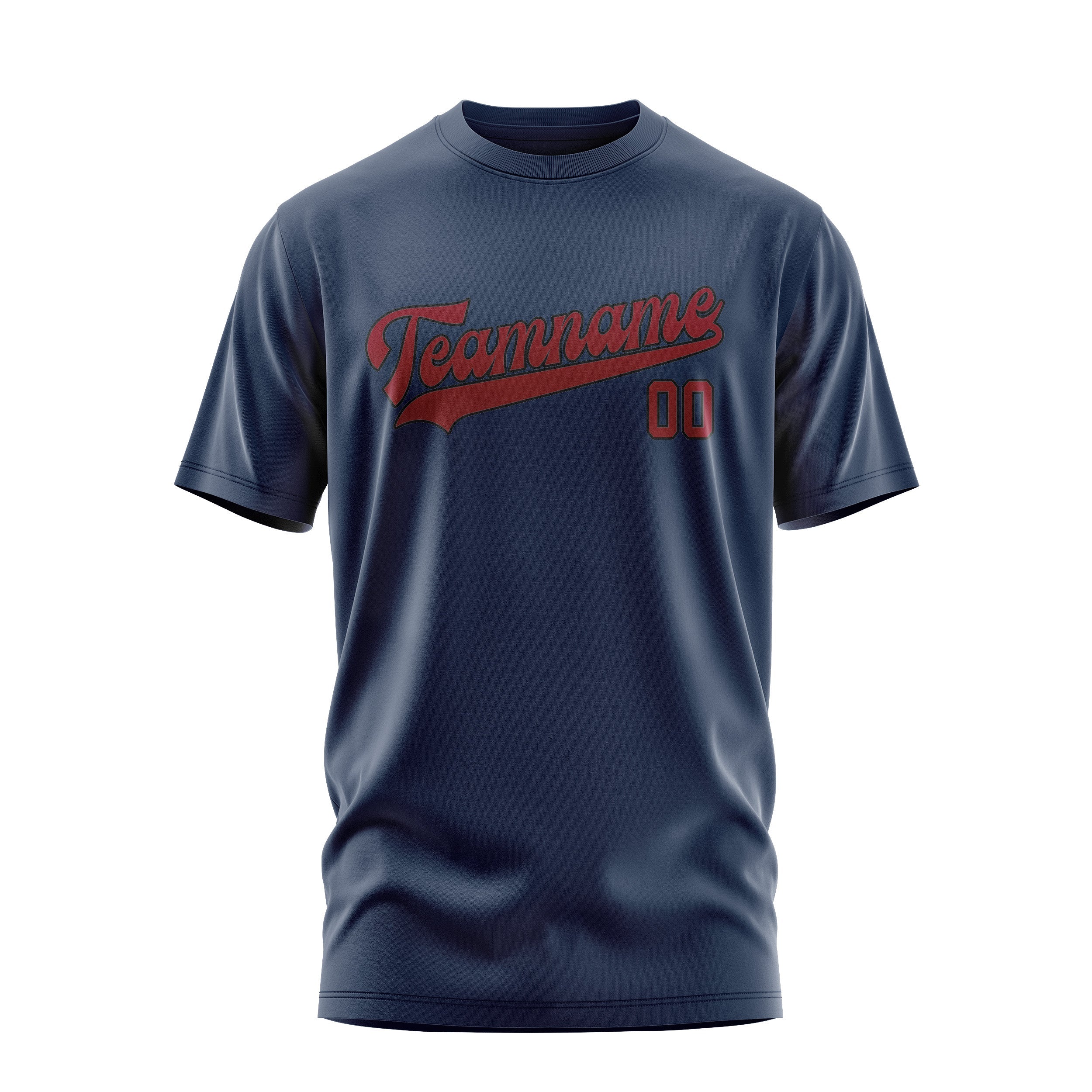 Custom Blue Crimson Red T-Shirt