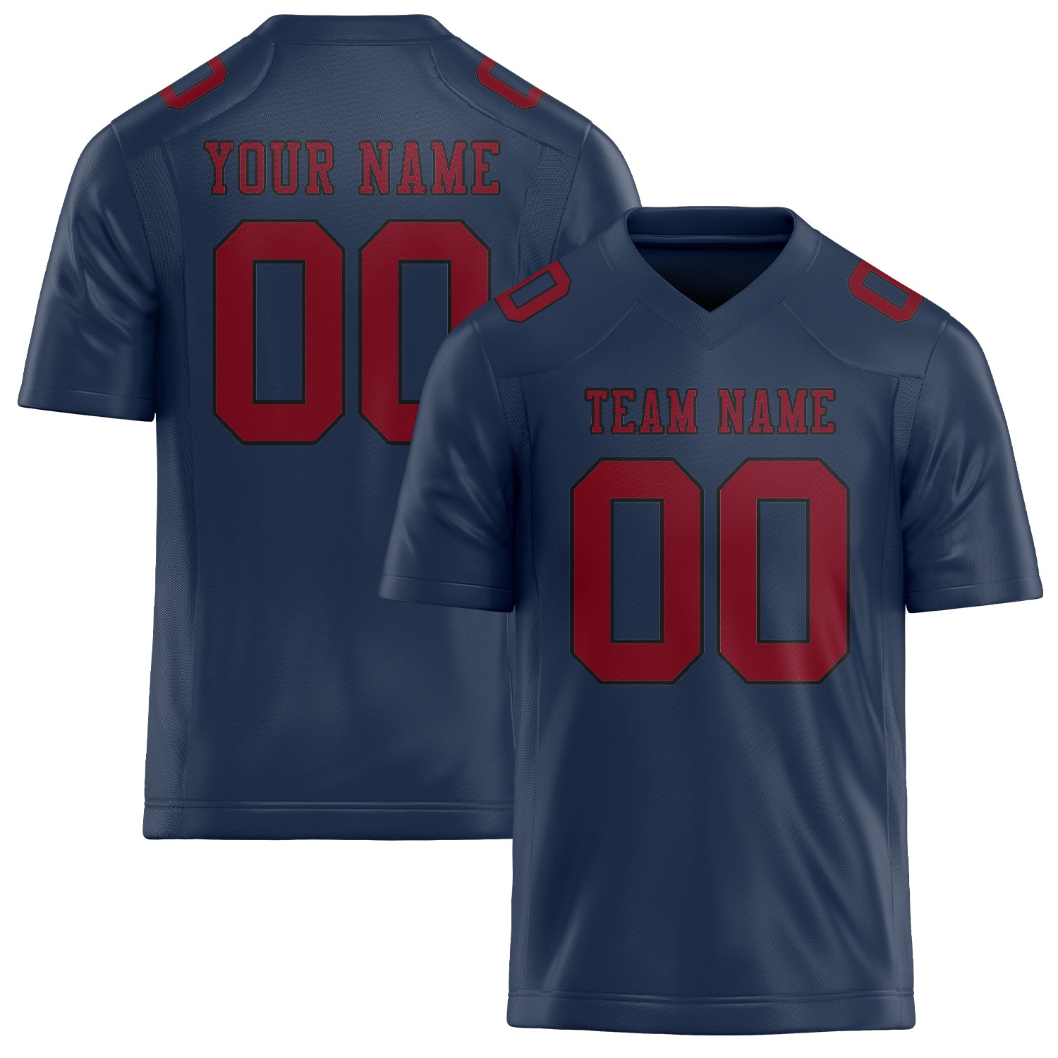 Custom Blue Crimson Red Football Jersey