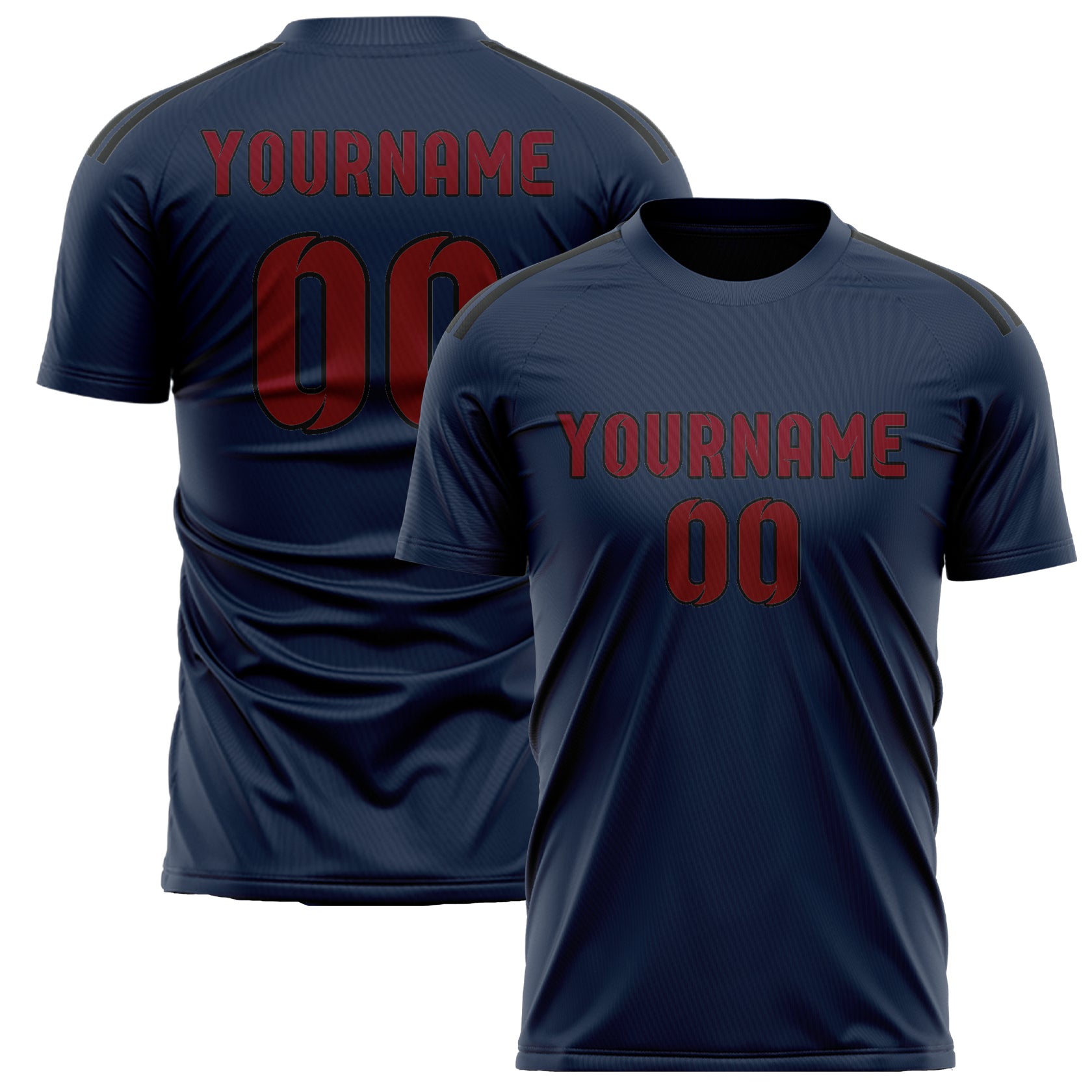 Custom Blue Crimson Red Soccer Jersey