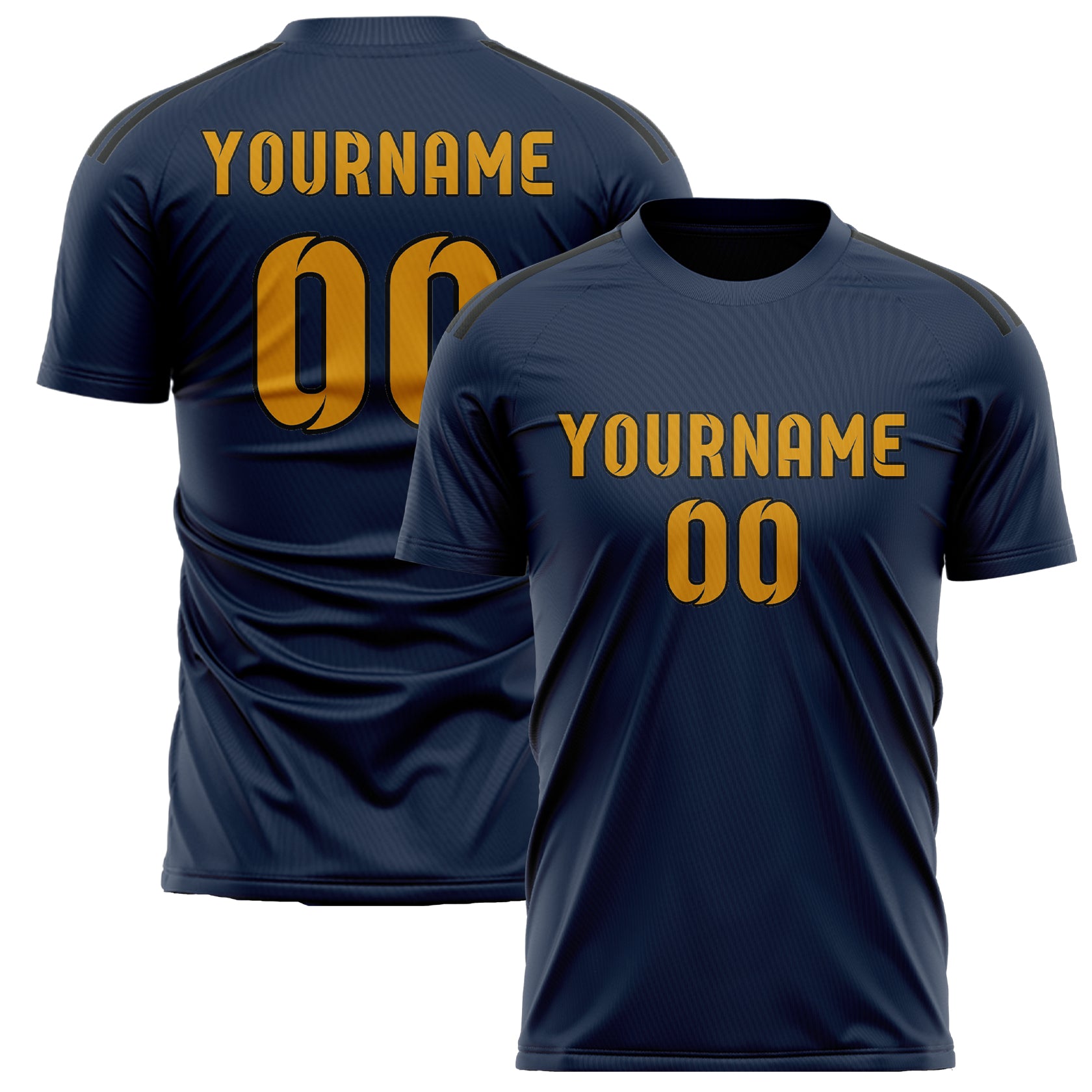 Custom Blue Yellow Soccer Jersey
