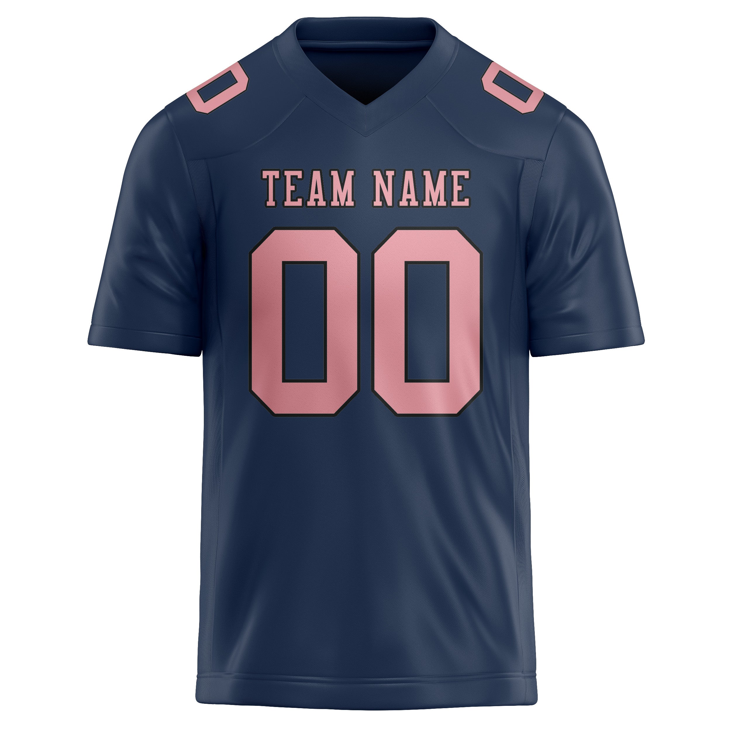 Custom Blue Light Pink Football Jersey