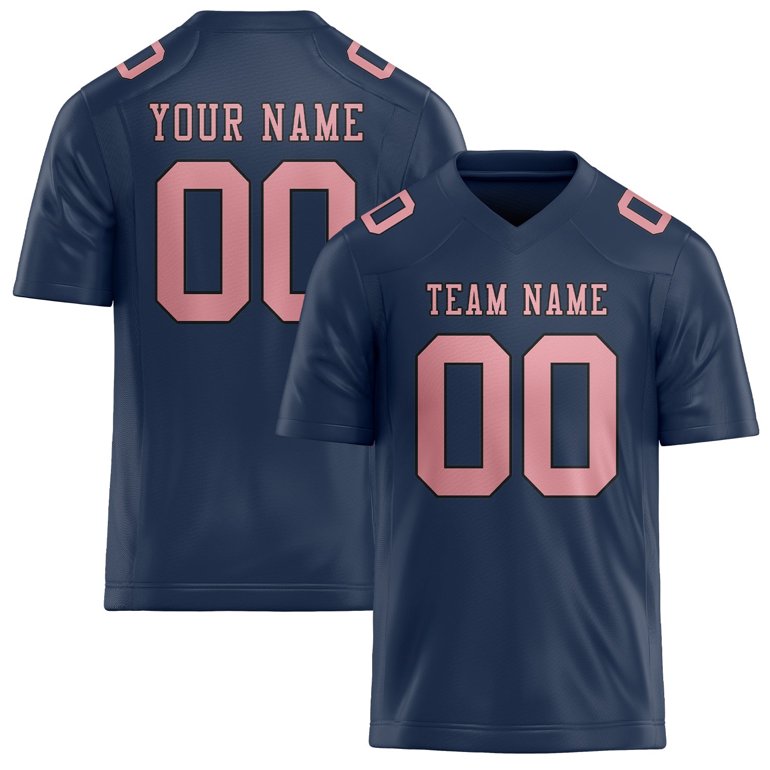 Custom Blue Light Pink Football Jersey