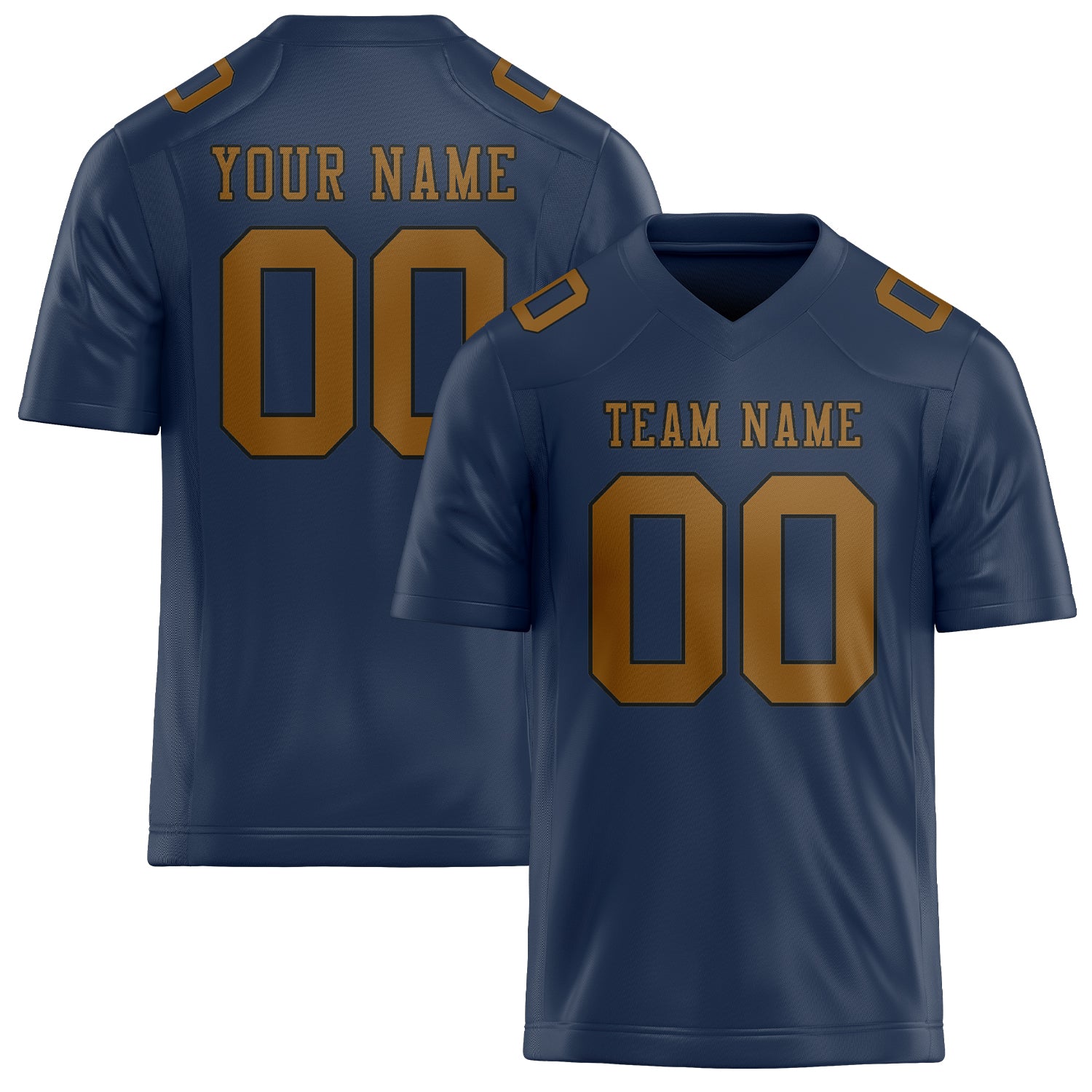 Custom Blue Khaki Football Jersey