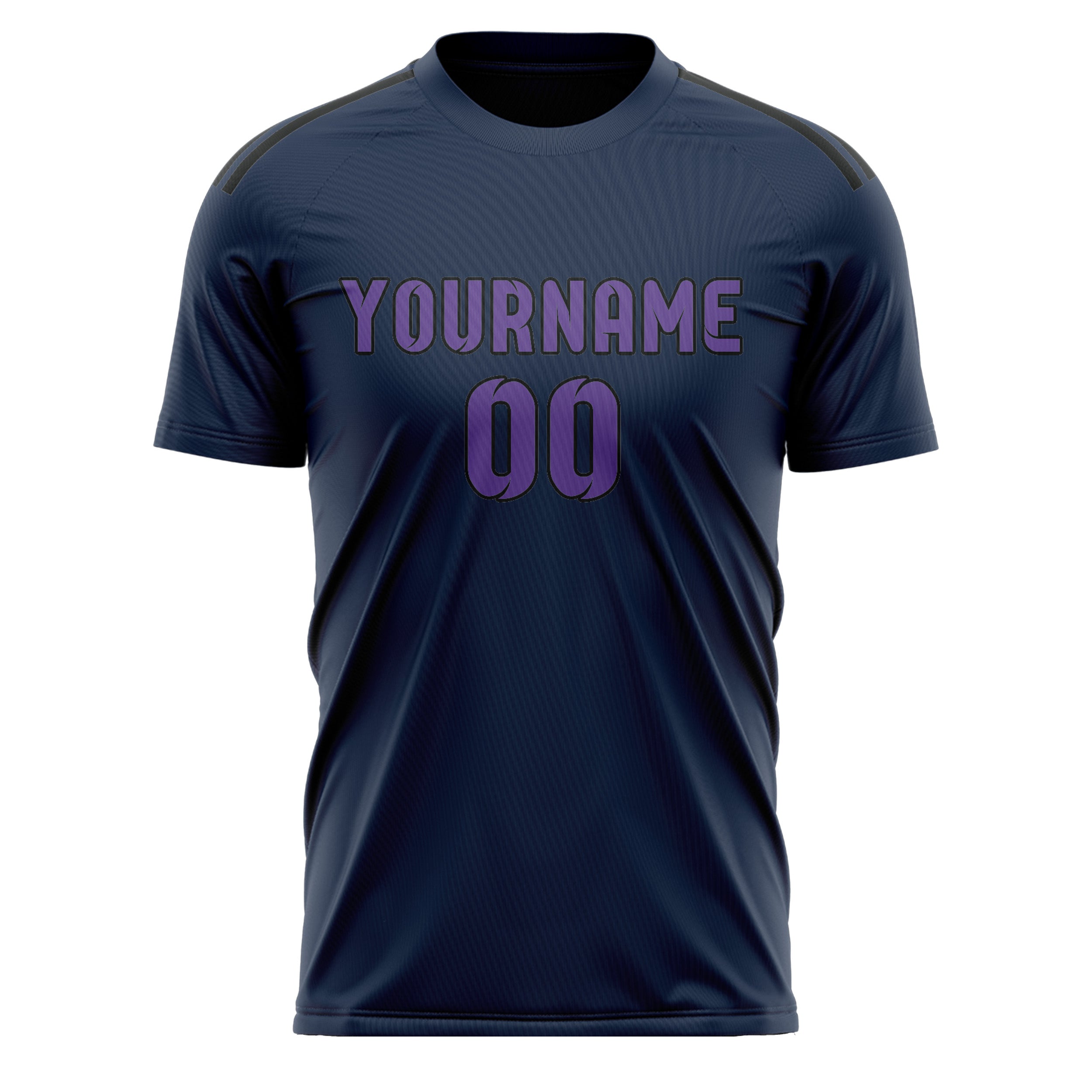 Custom Blue Light Purple Soccer Jersey