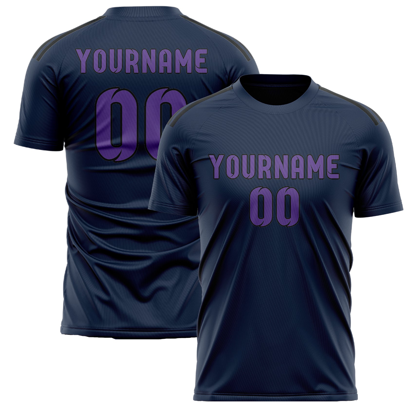 Custom Blue Light Purple Soccer Jersey