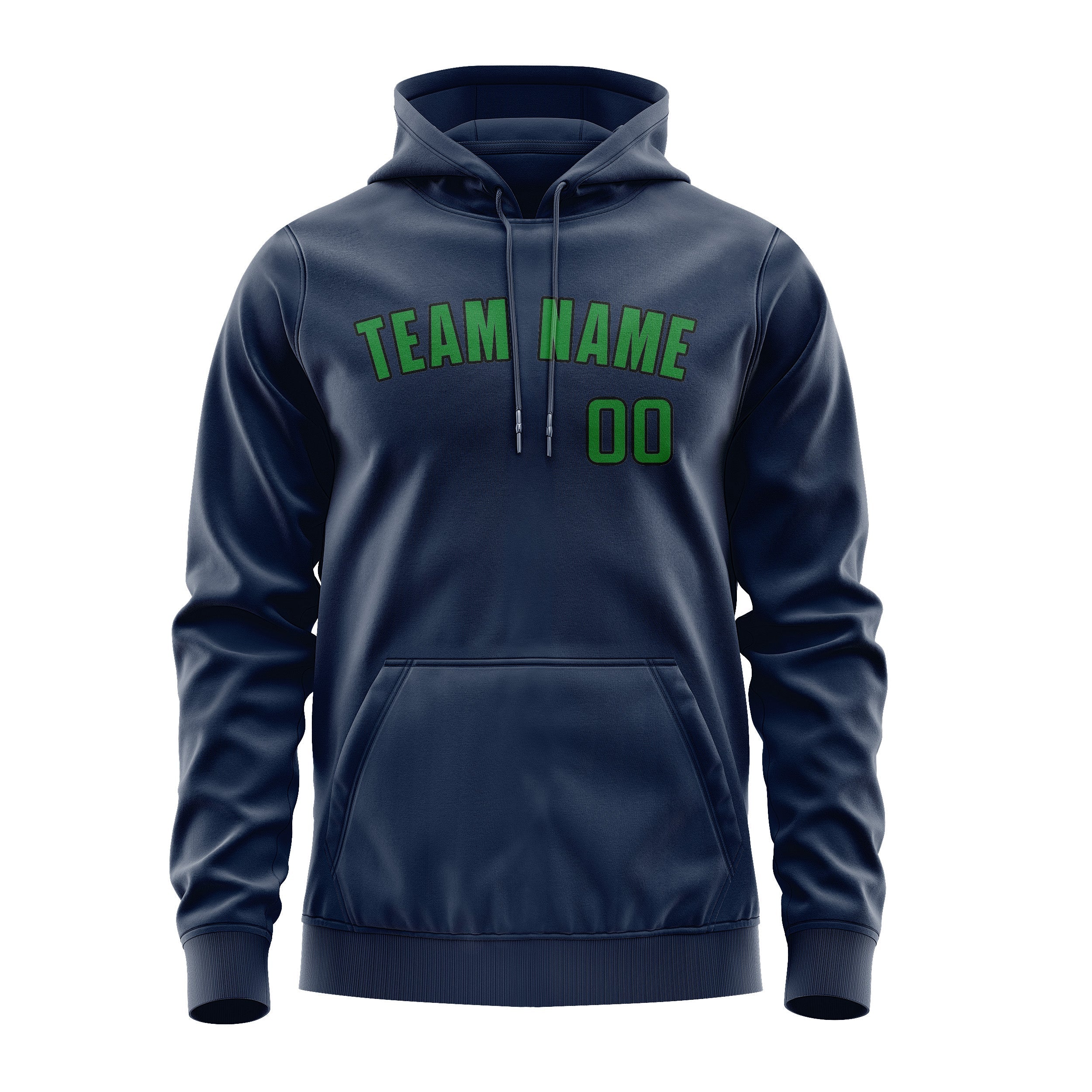 Custom Blue Emerald Green Hoodie