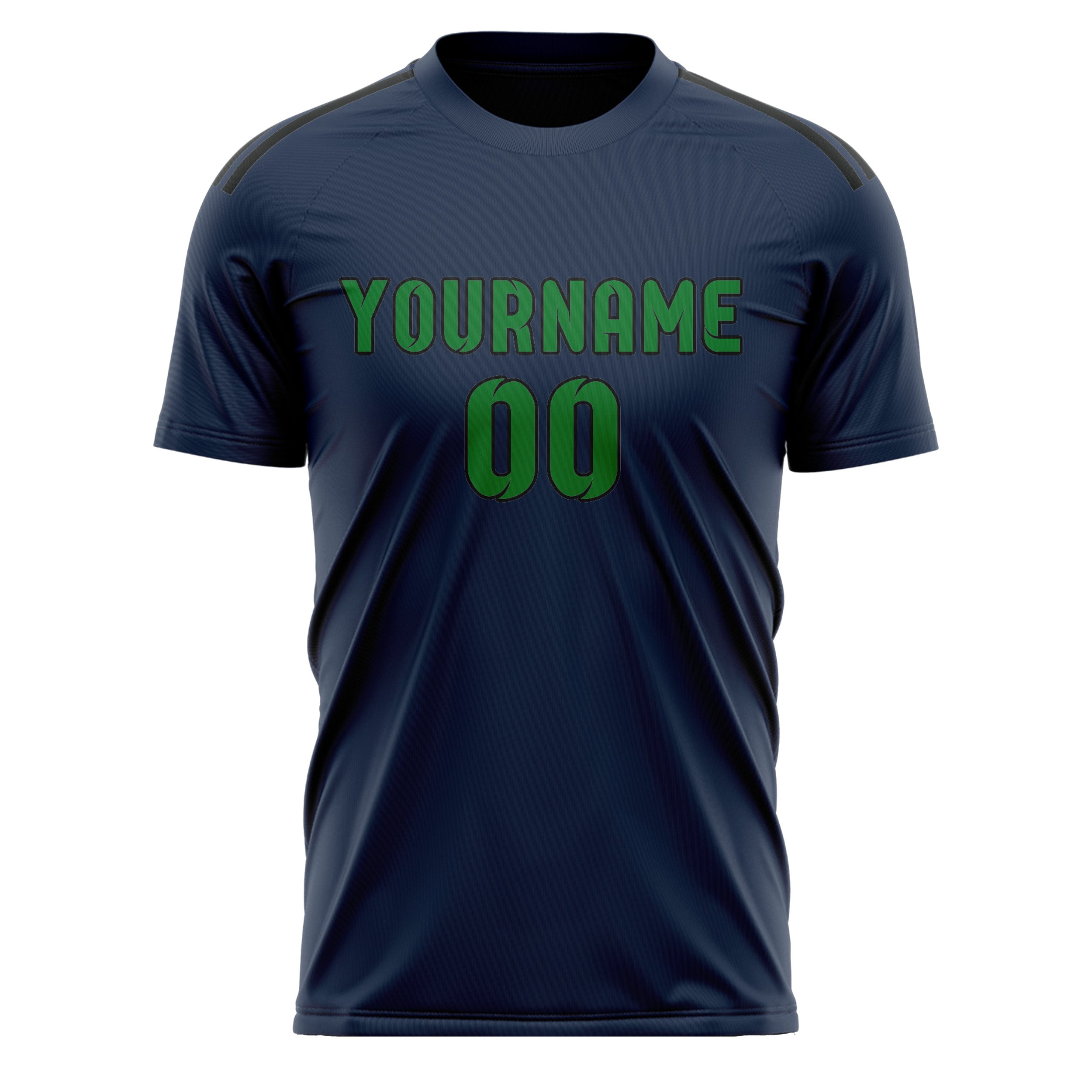 Custom Blue Emerald Green Soccer Jersey