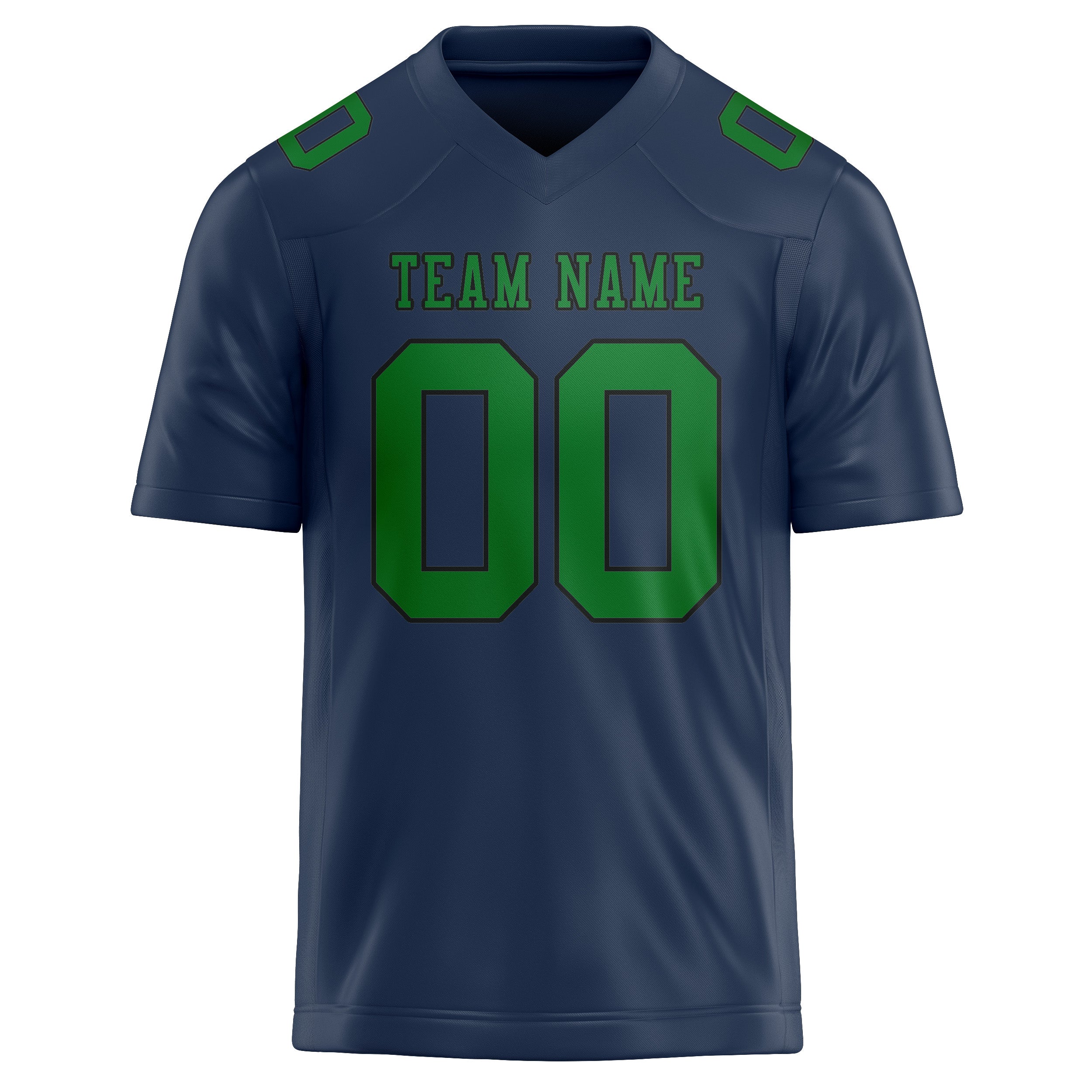 Custom Blue Emerald Green Football Jersey