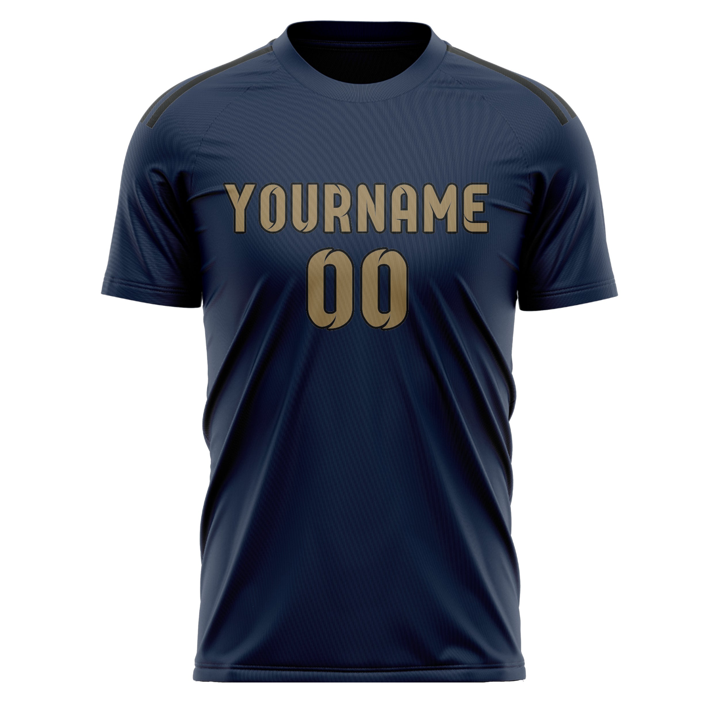 Custom Blue Light Khaki Soccer Jersey