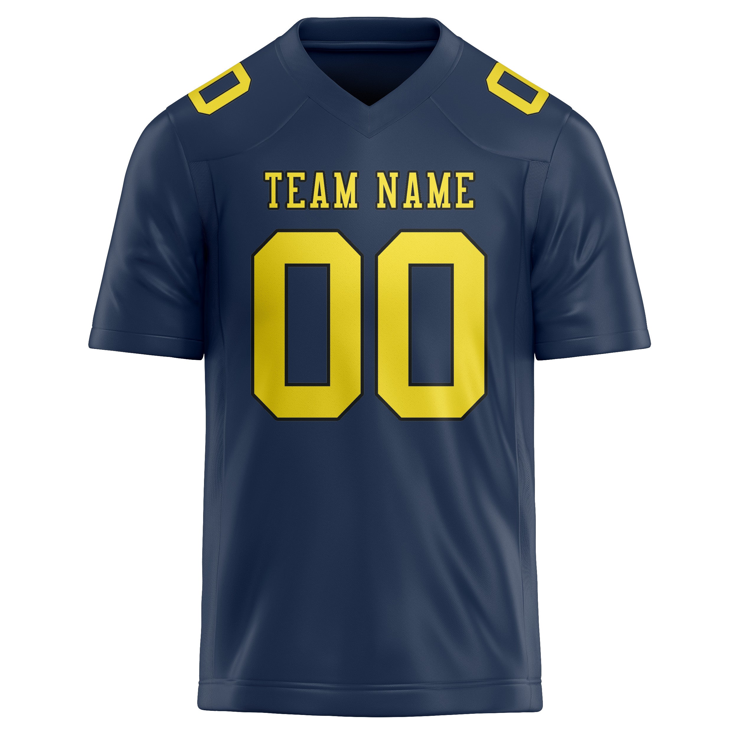 Custom Blue Light Yellow Football Jersey
