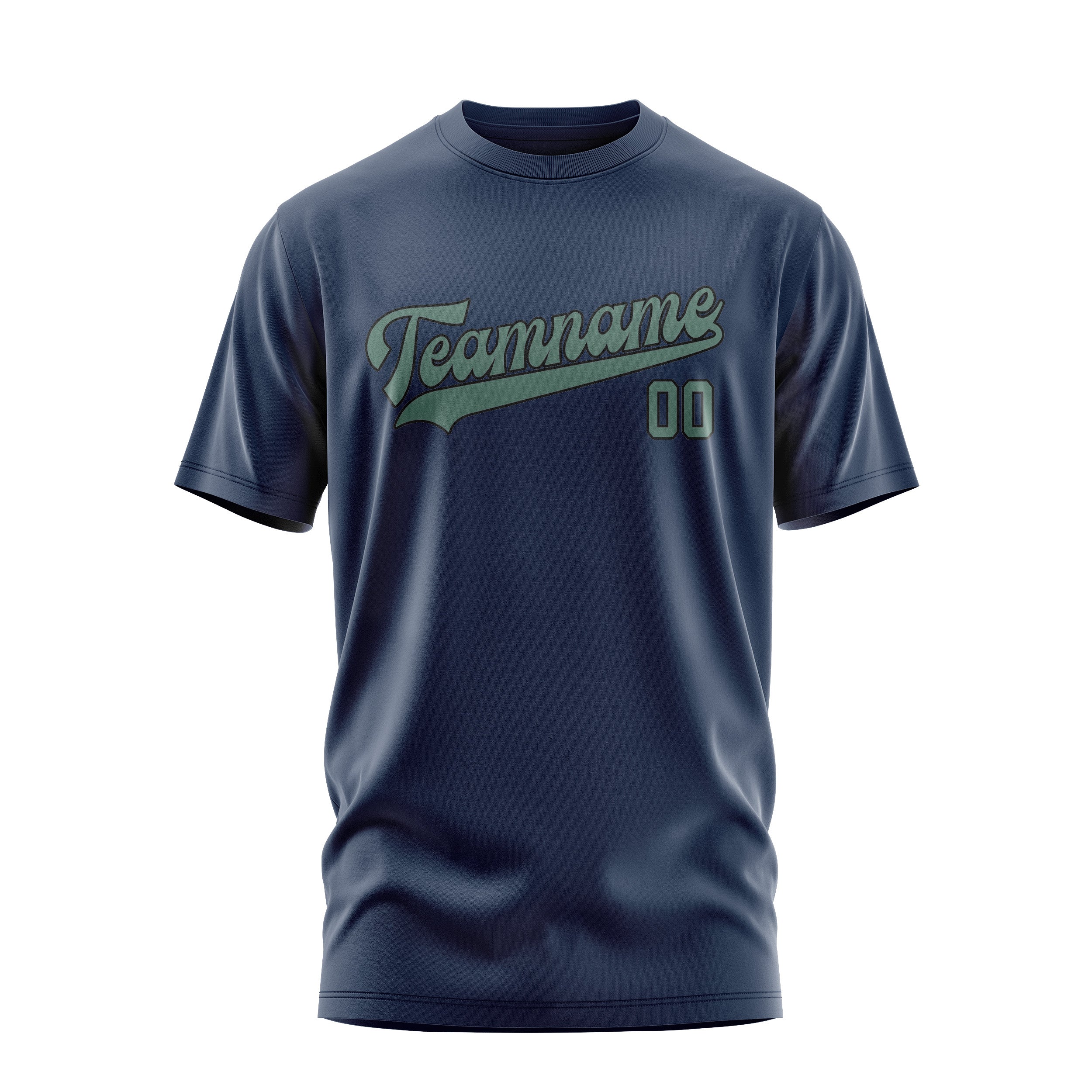Custom Blue Blue Green T-Shirt