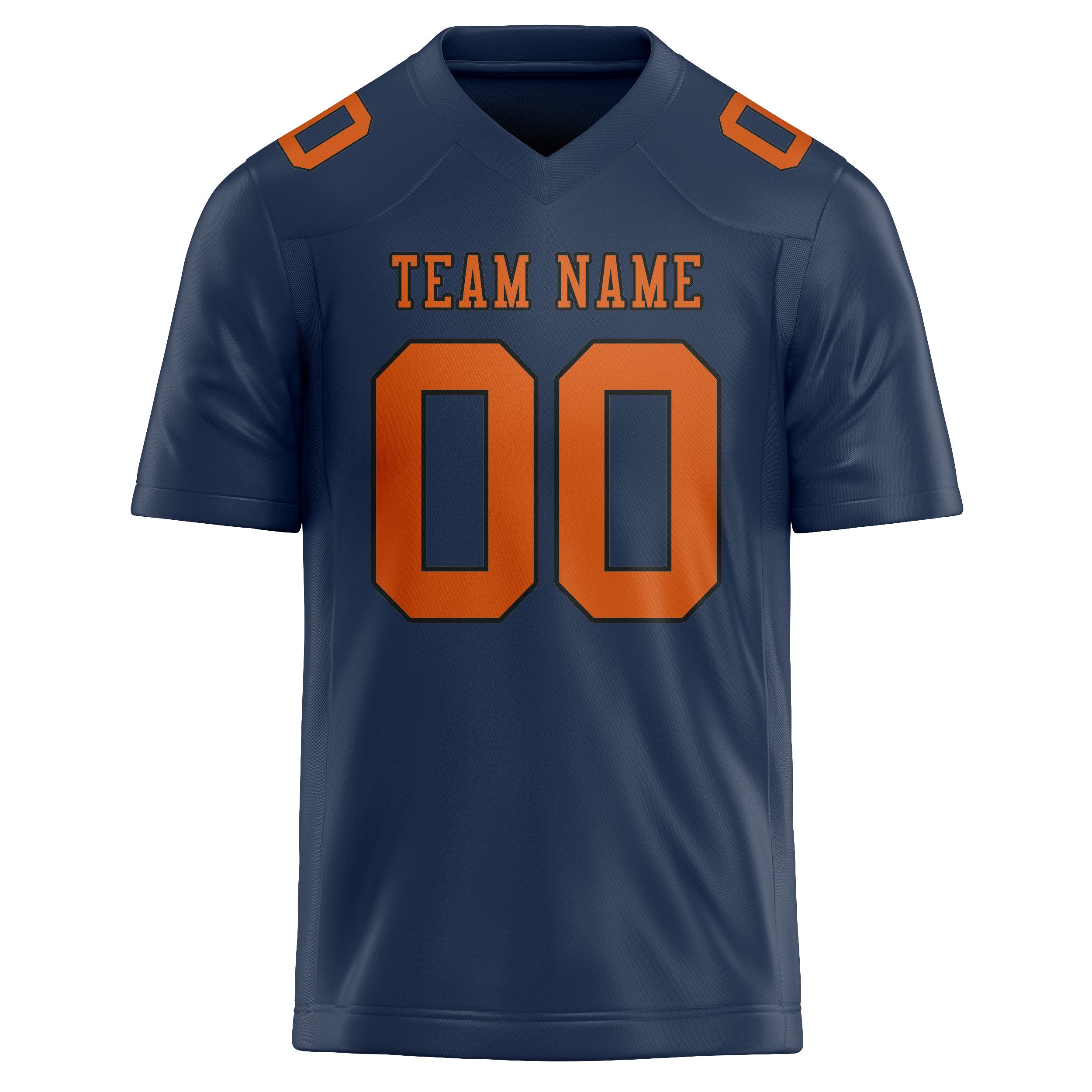 Custom Blue Orange Football Jersey