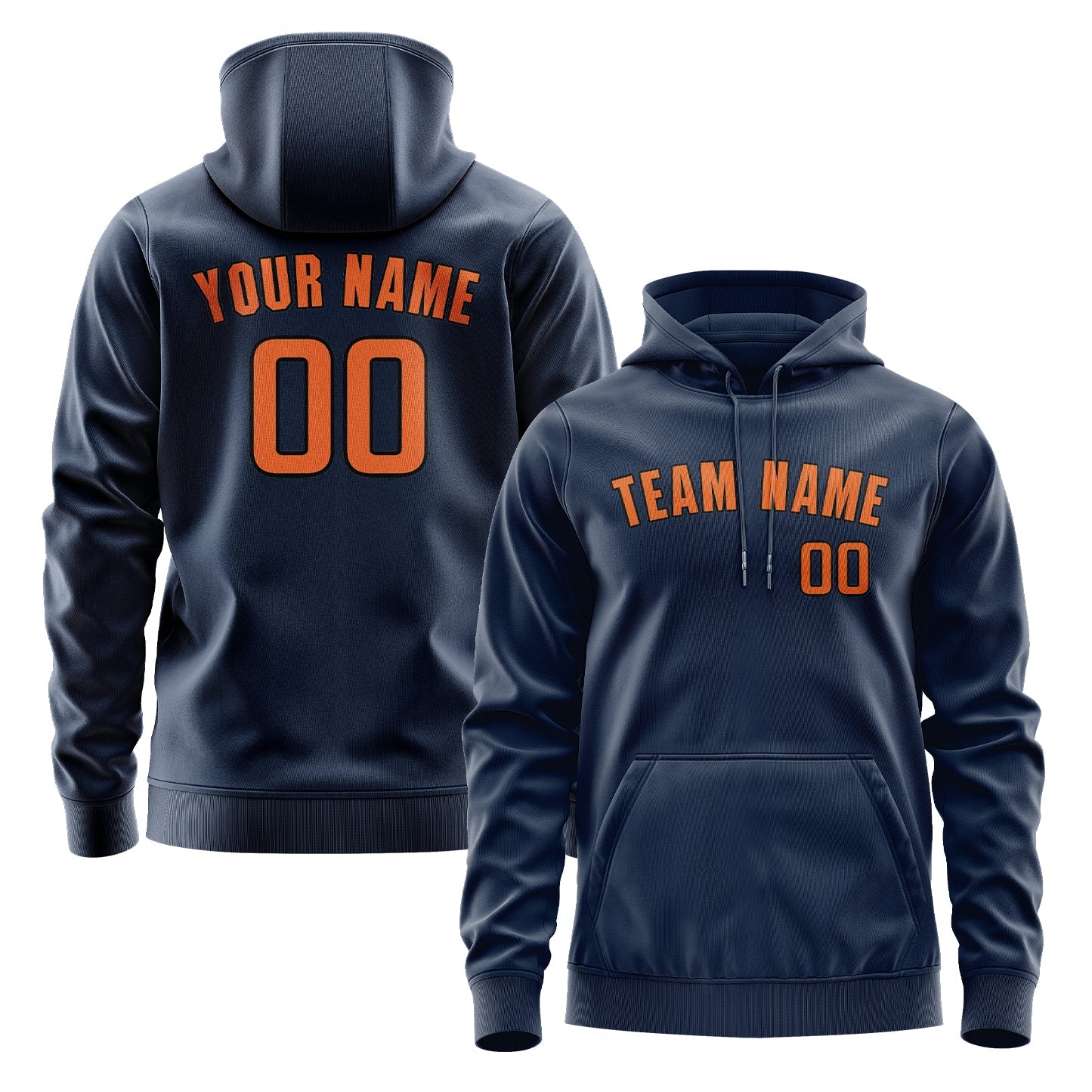 Custom Blue Orange Hoodie