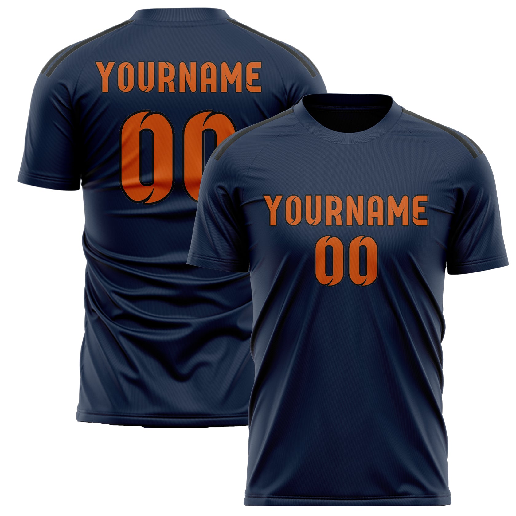 Custom Blue Orange Soccer Jersey