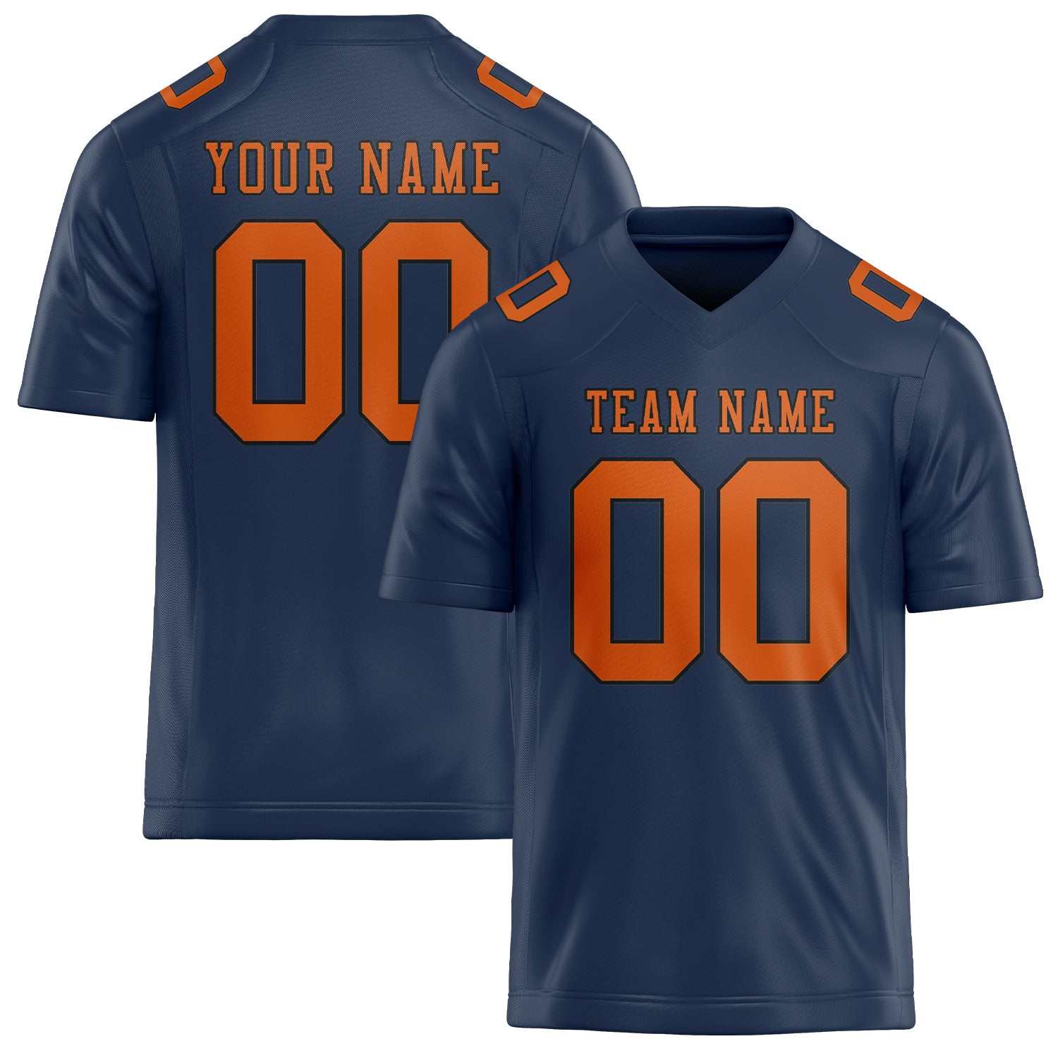 Custom Blue Orange Football Jersey