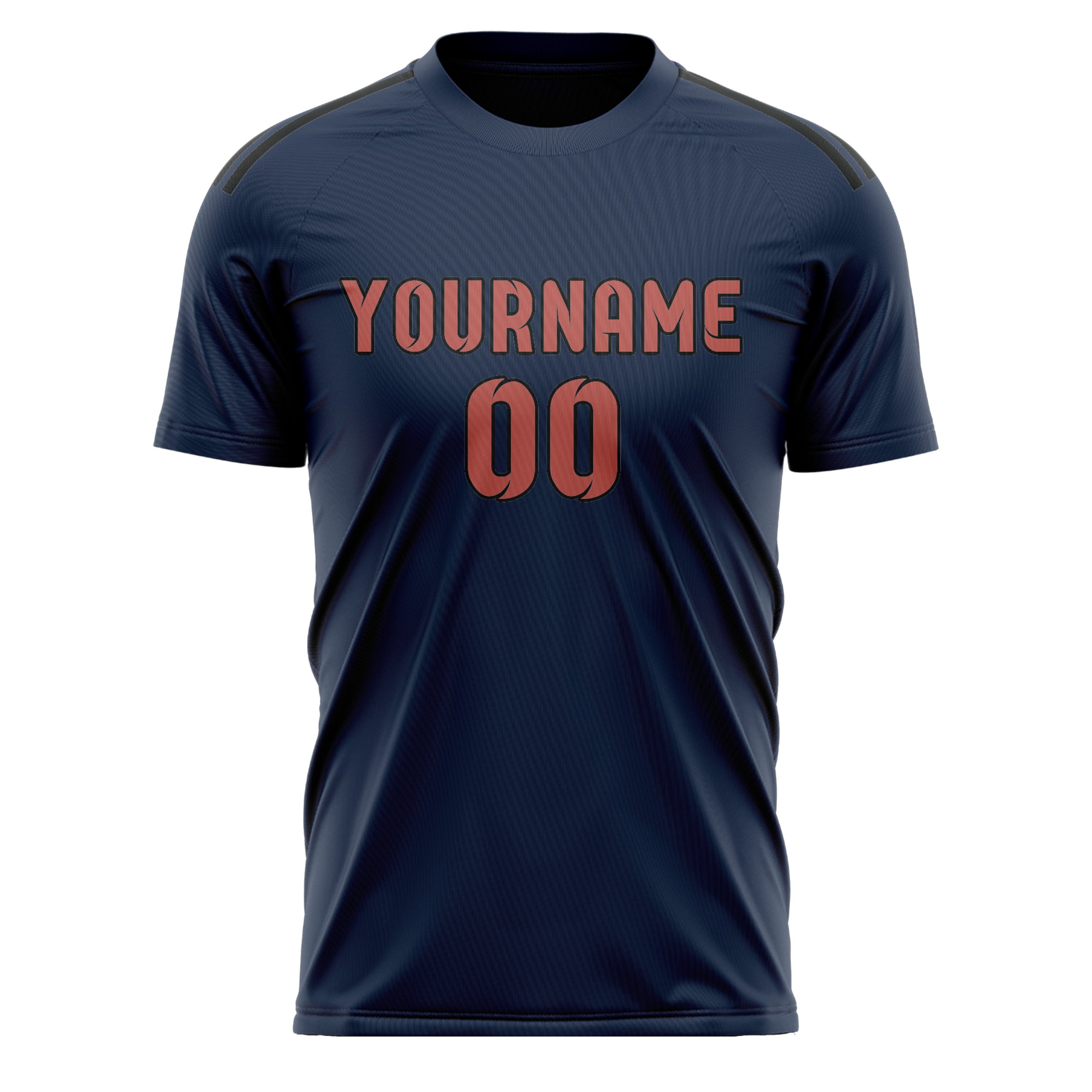 Custom Blue Copper Rose Soccer Jersey