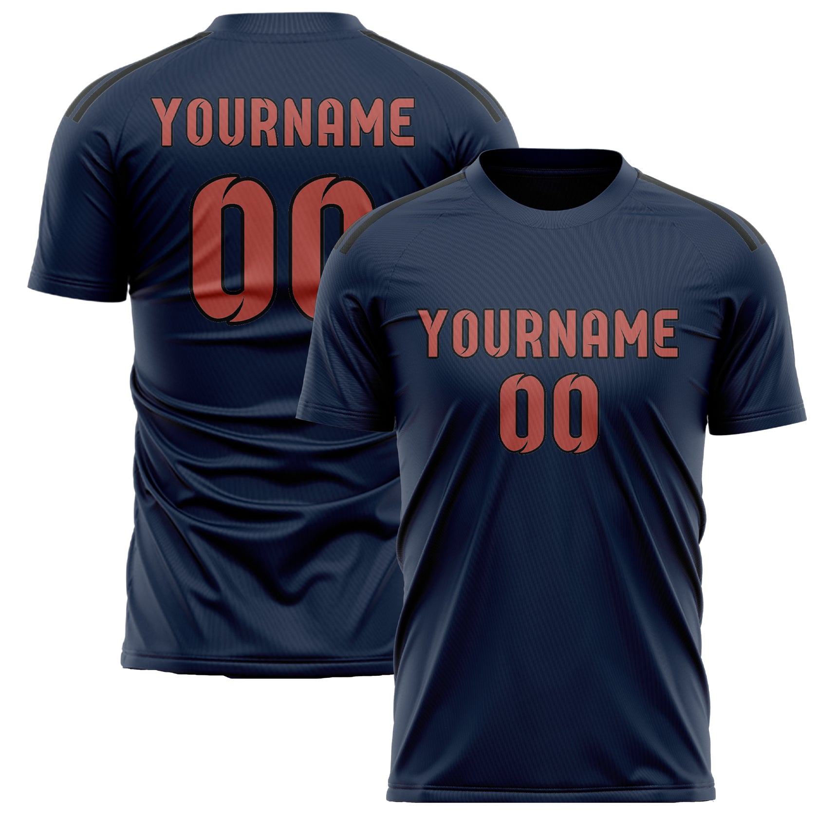 Custom Blue Copper Rose Soccer Jersey