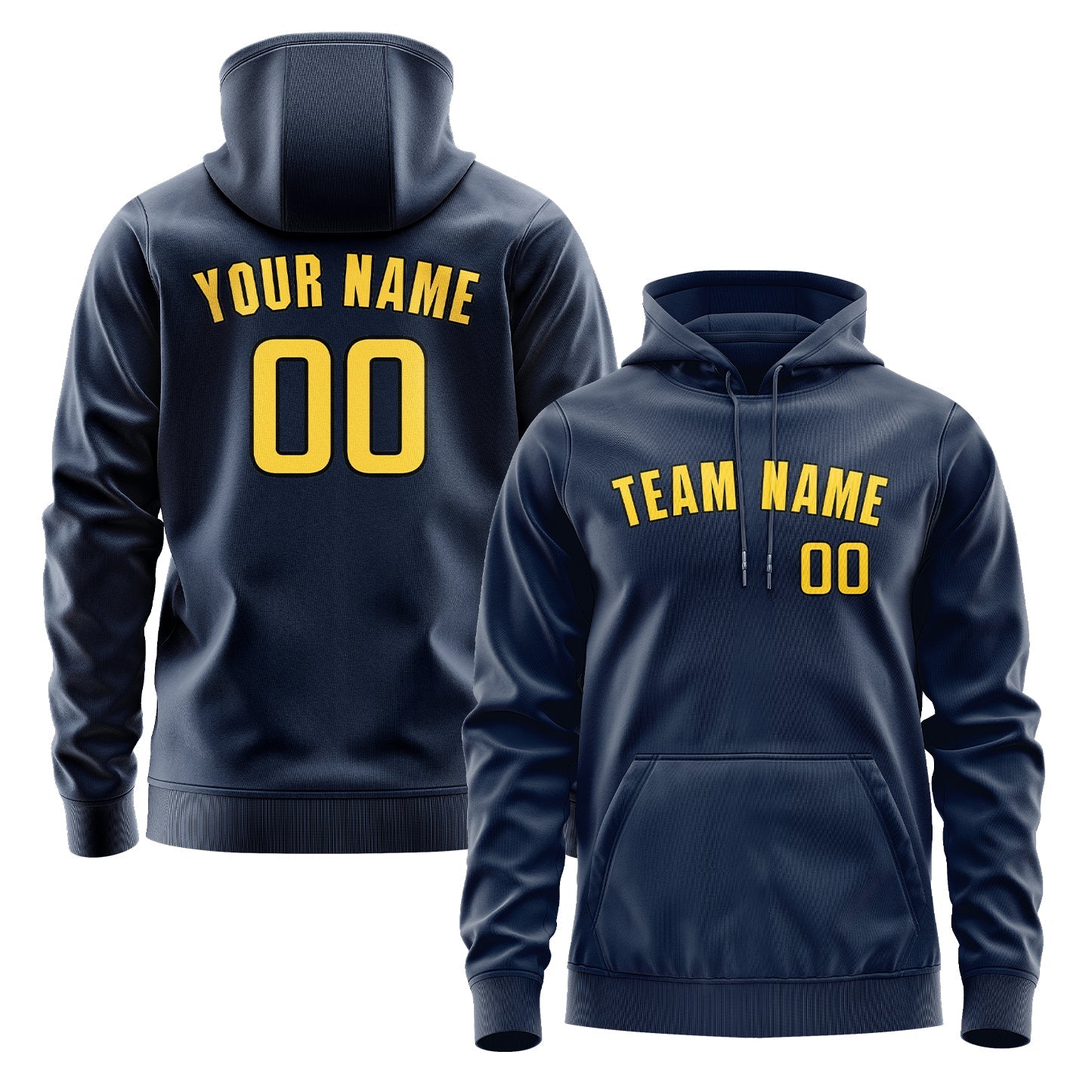 Custom Blue Gold Hoodie