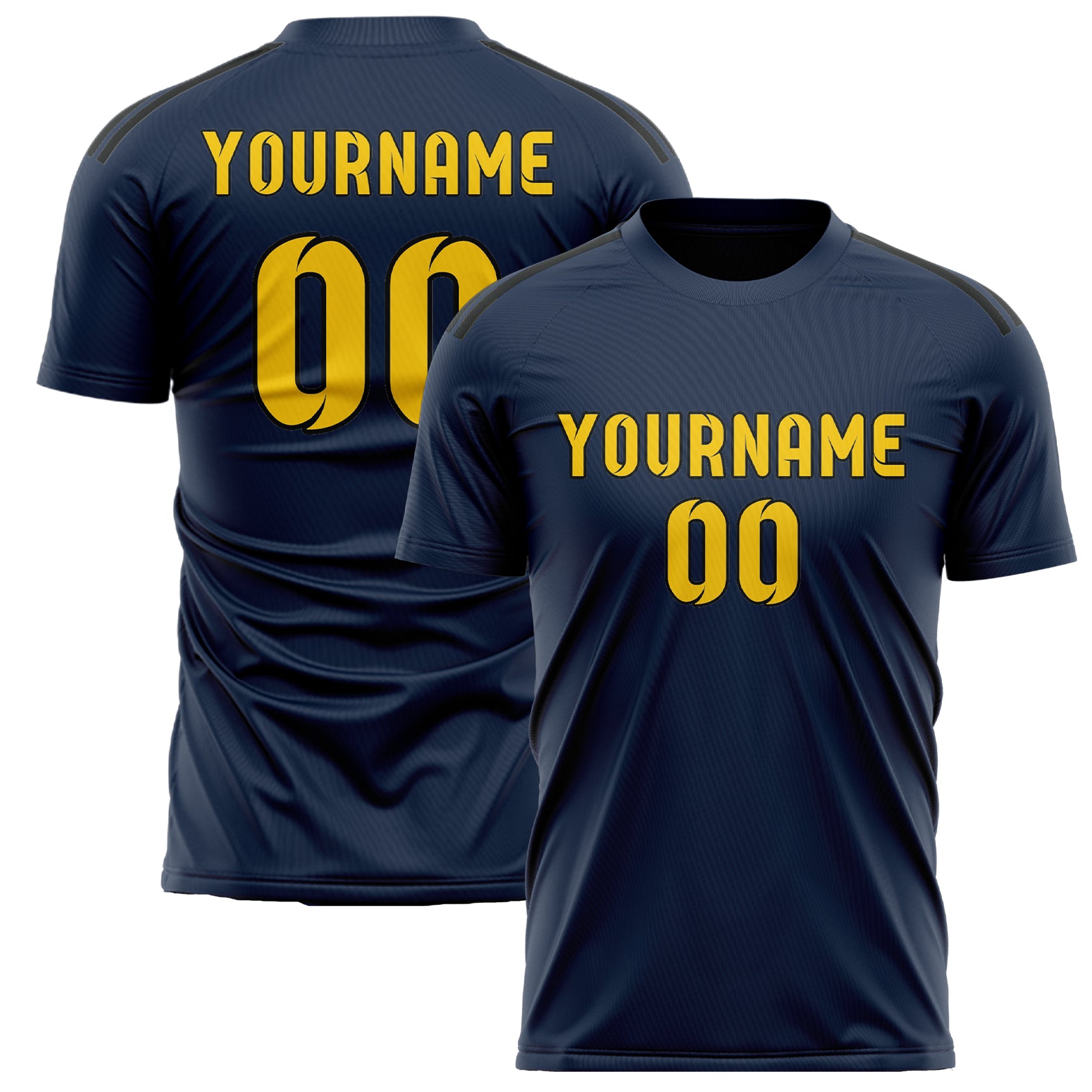 Custom Blue Gold Soccer Jersey