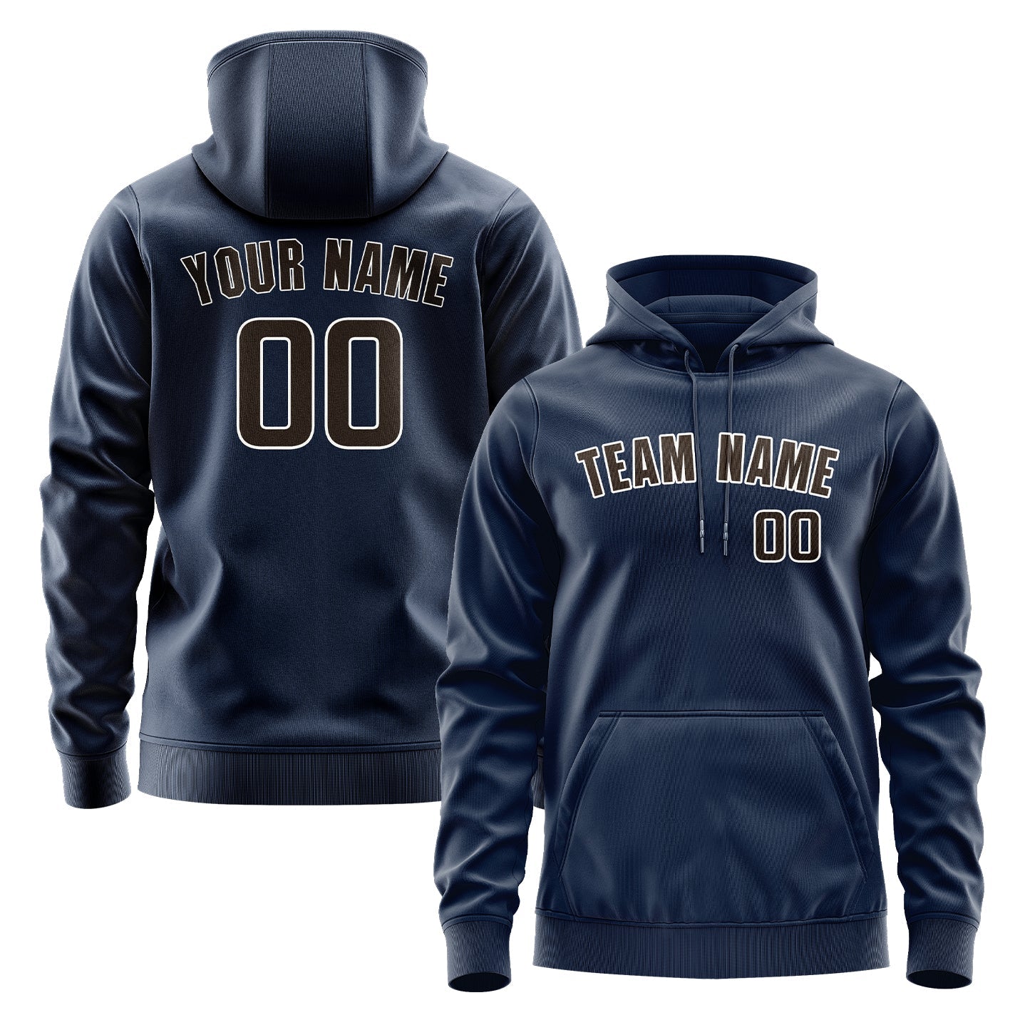 Custom Blue Brown Hoodie