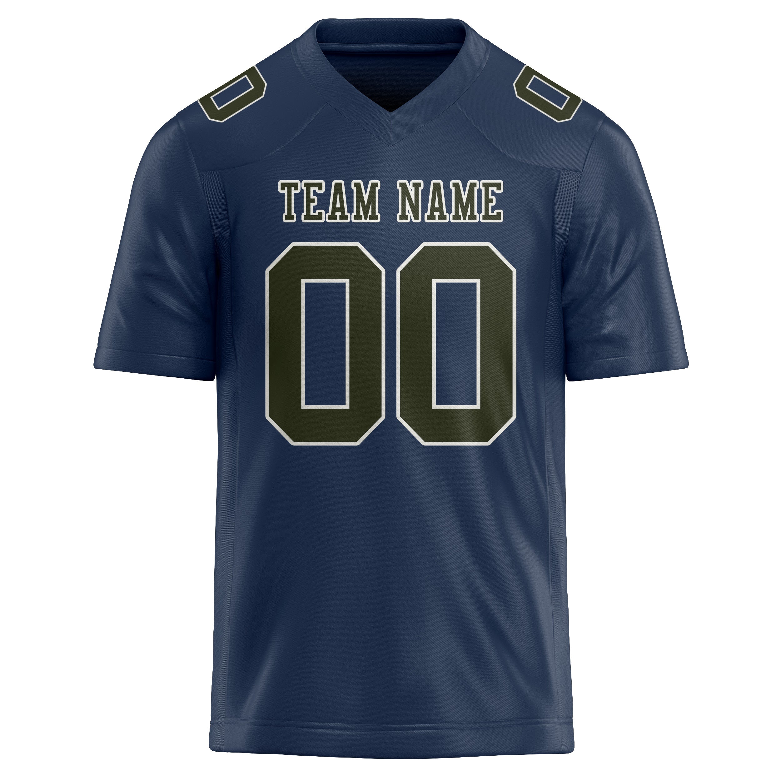 Custom Blue Olive Football Jersey