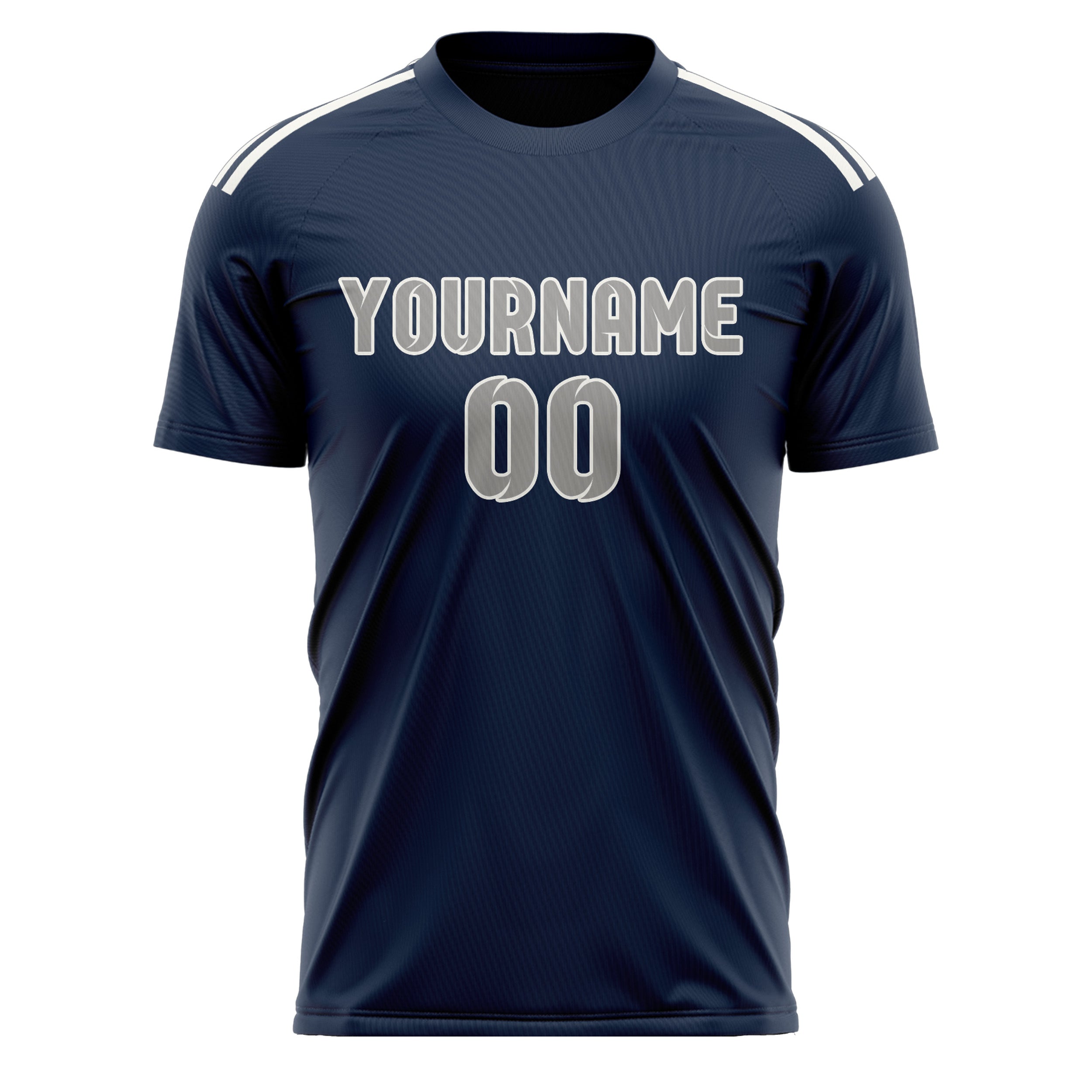 Custom Blue Gray Soccer Jersey