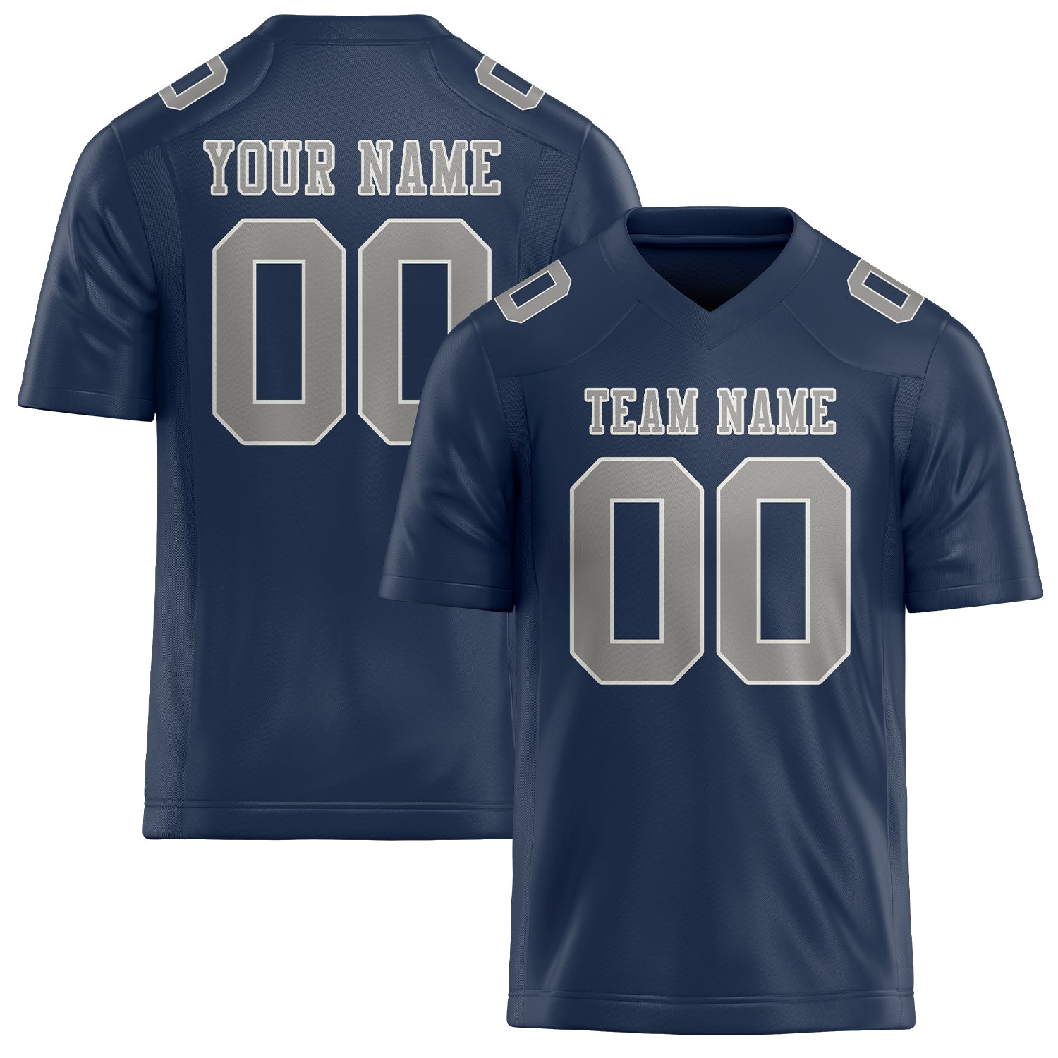 Custom Blue Gray Football Jersey
